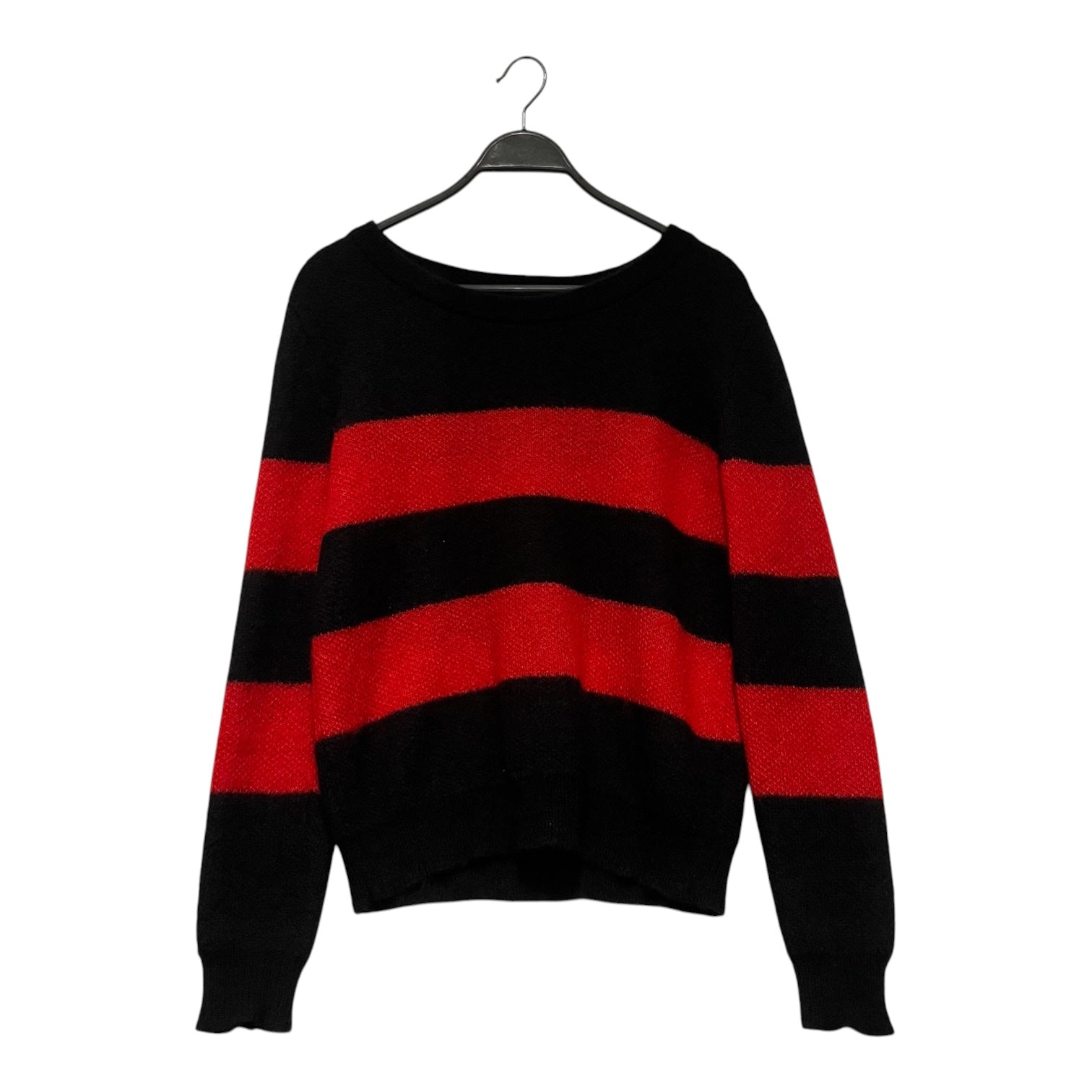 YVES SAINT LAURENT/Sweater/S/Stripe/Mohair/RED/fw13 mohair view 1