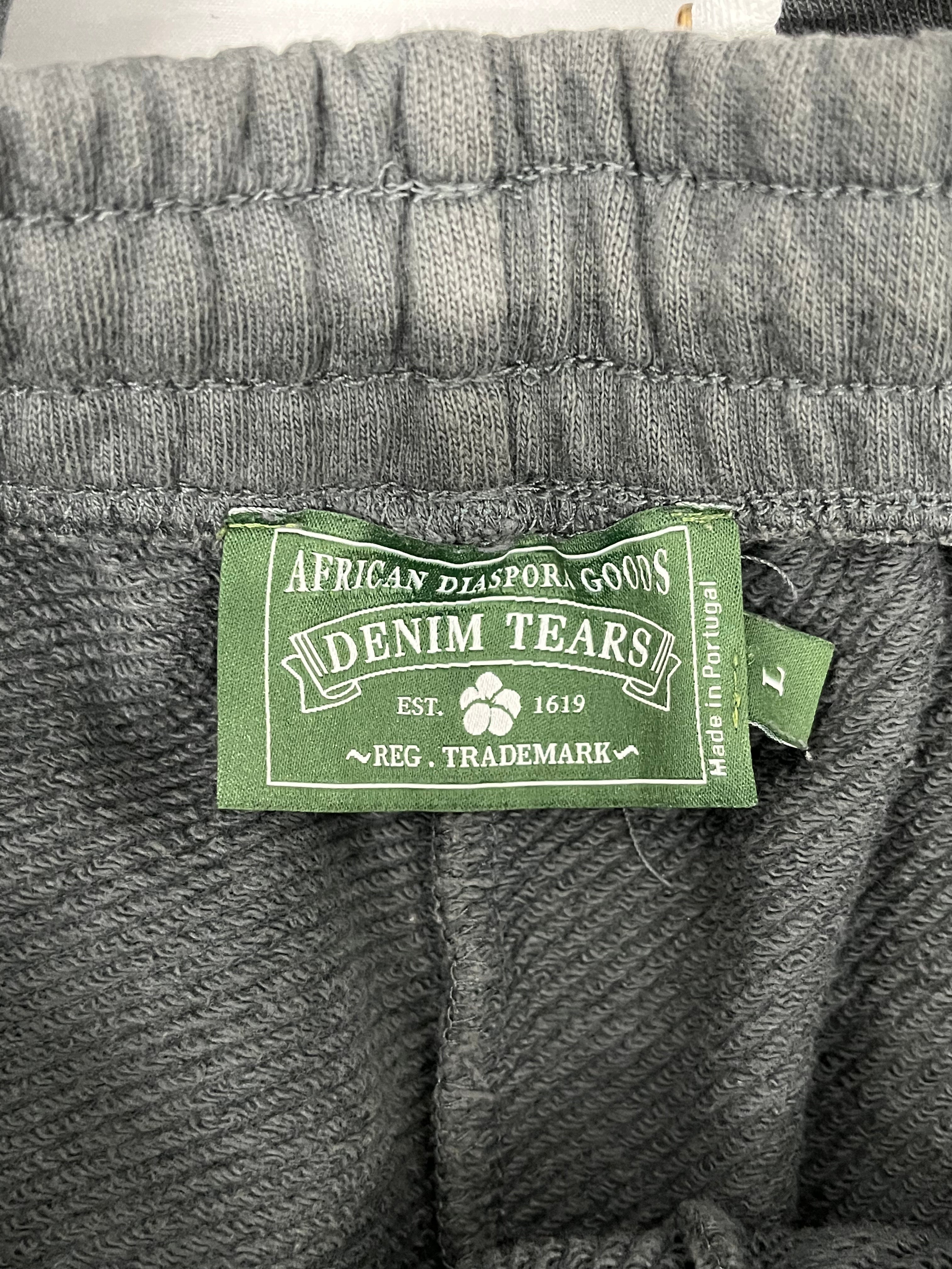 DENIM TEARS/Pants/L/Cotton/GRY/STUDDED WREATH SWEATS view 3