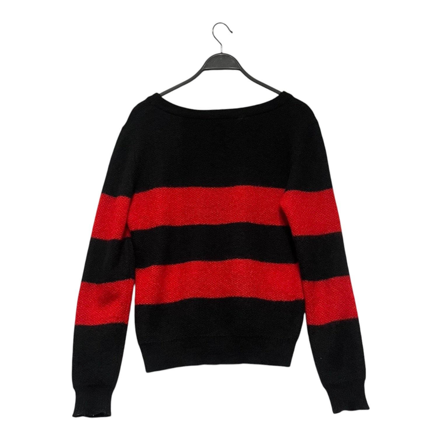 YVES SAINT LAURENT/Sweater/S/Stripe/Mohair/RED/fw13 mohair view 2