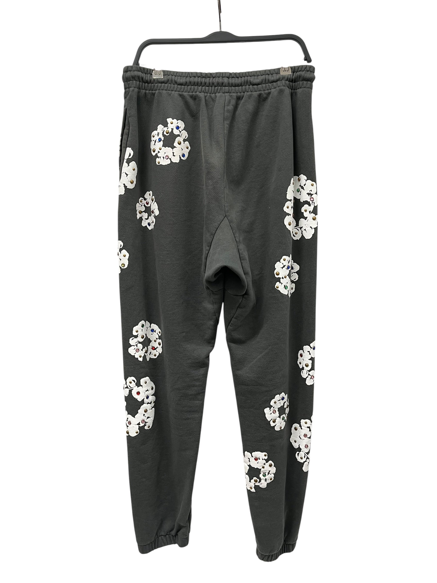 DENIM TEARS/Pants/L/Cotton/GRY/STUDDED WREATH SWEATS view 2