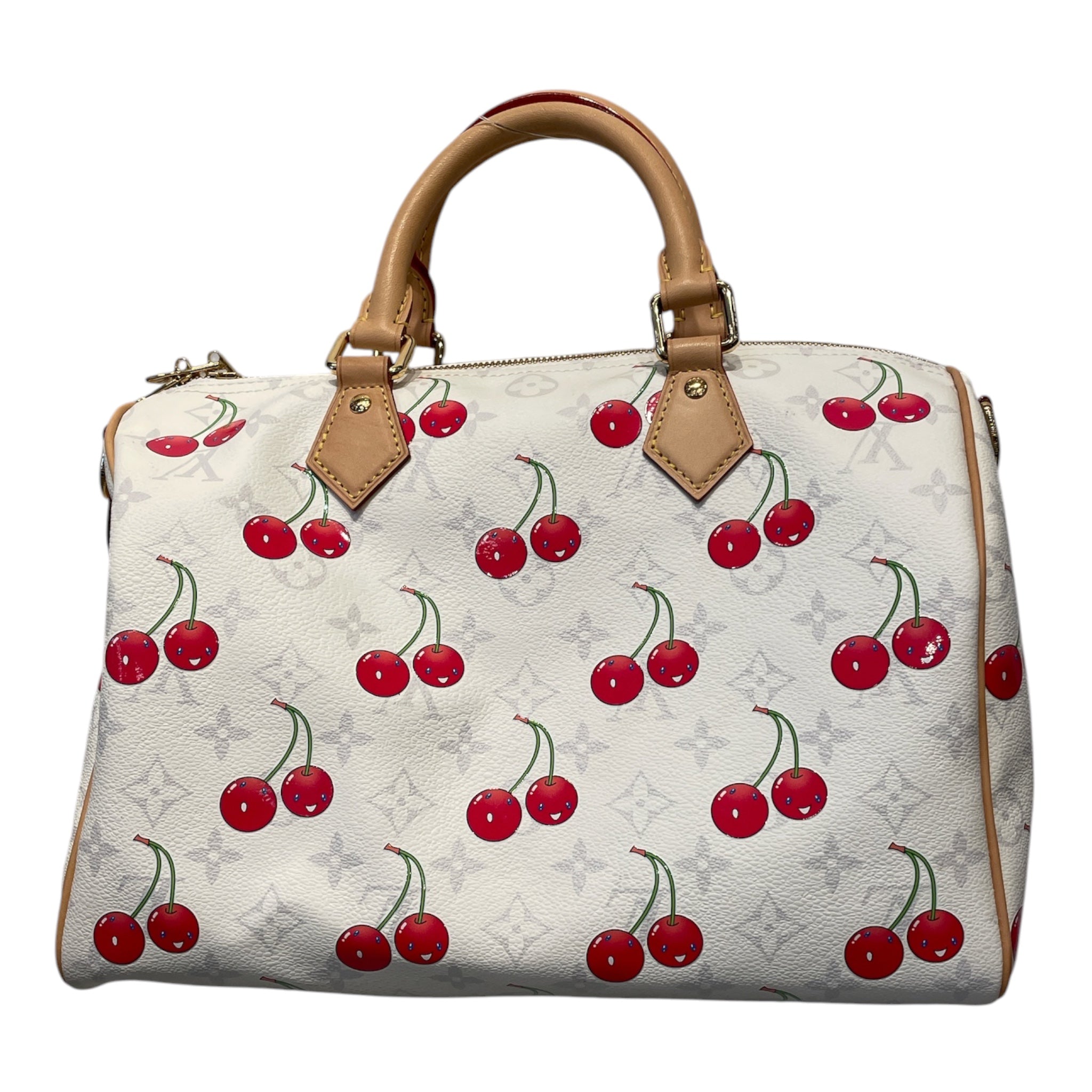 LOUIS VUITTON/Murakami.Flowers/Hand Bag/Monogram/Leather/WHT/SPEEDY 30 view 2