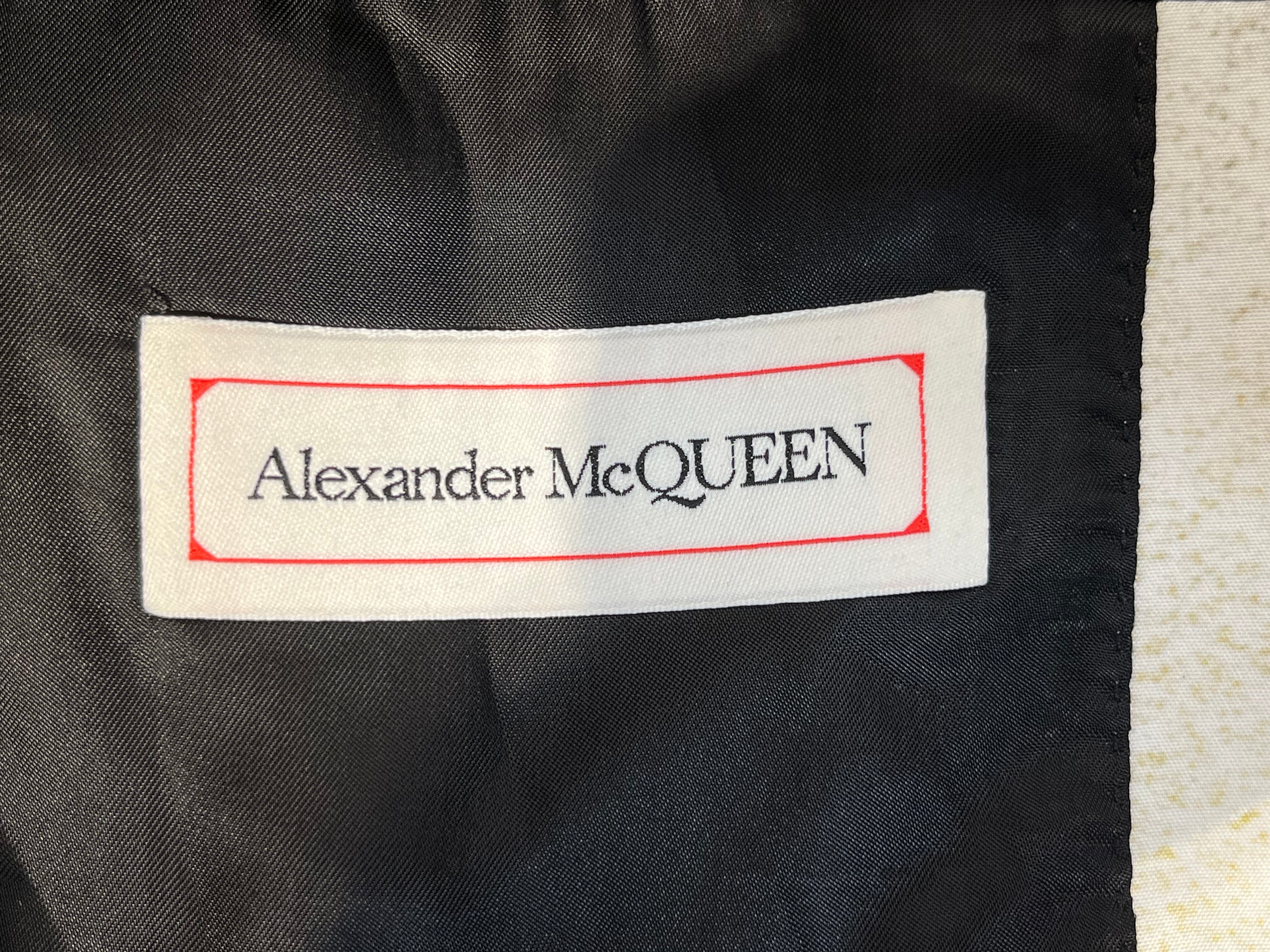 Alexander McQueen/Tailored Jkt/50/Cotton/YLW/All Over Print/TIE-DYE/SPLATTER YEL/BLK/WHT view 3