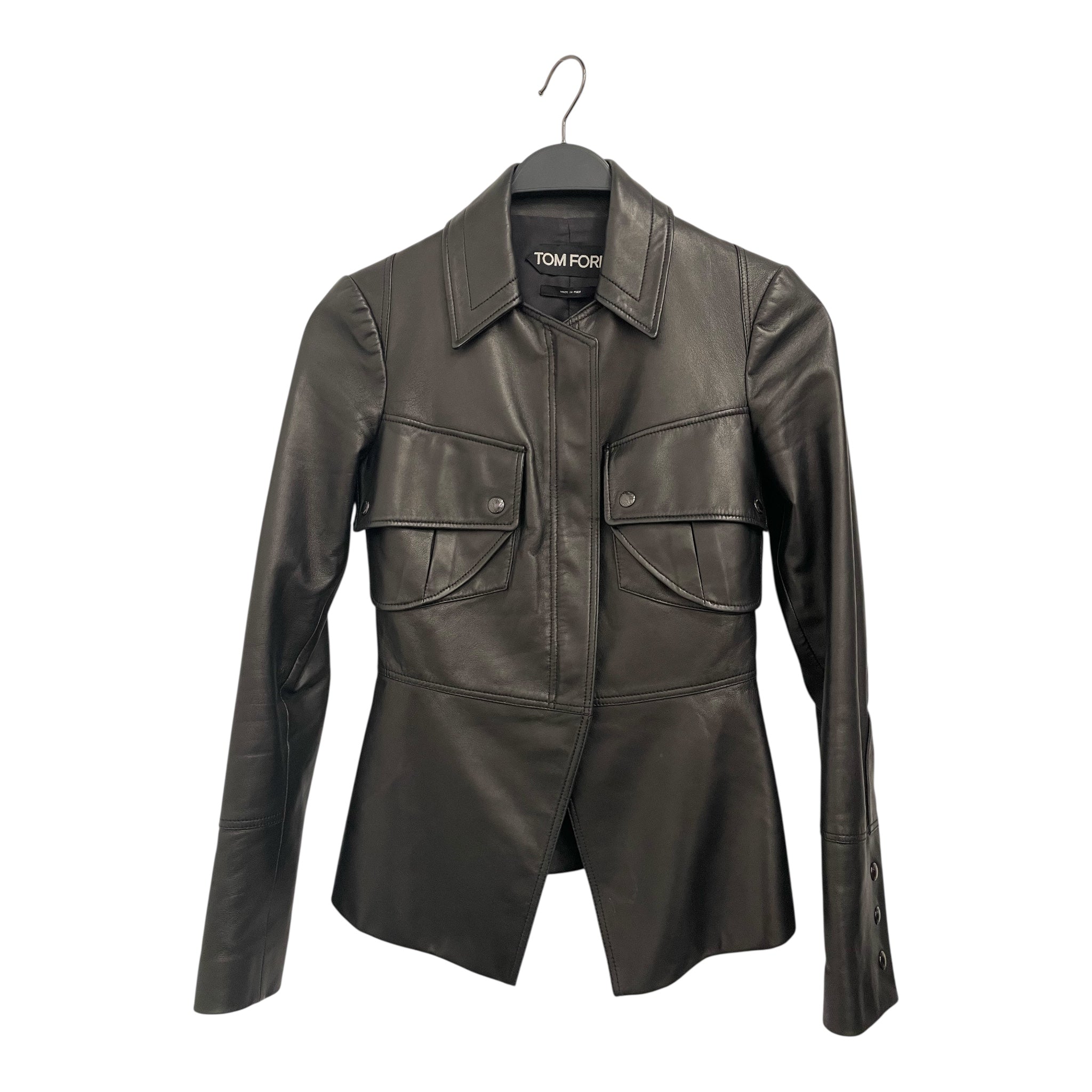 TOM FORD/Leather Jkt/36/Leather/BLK/POCKETS ON FRONT view 1