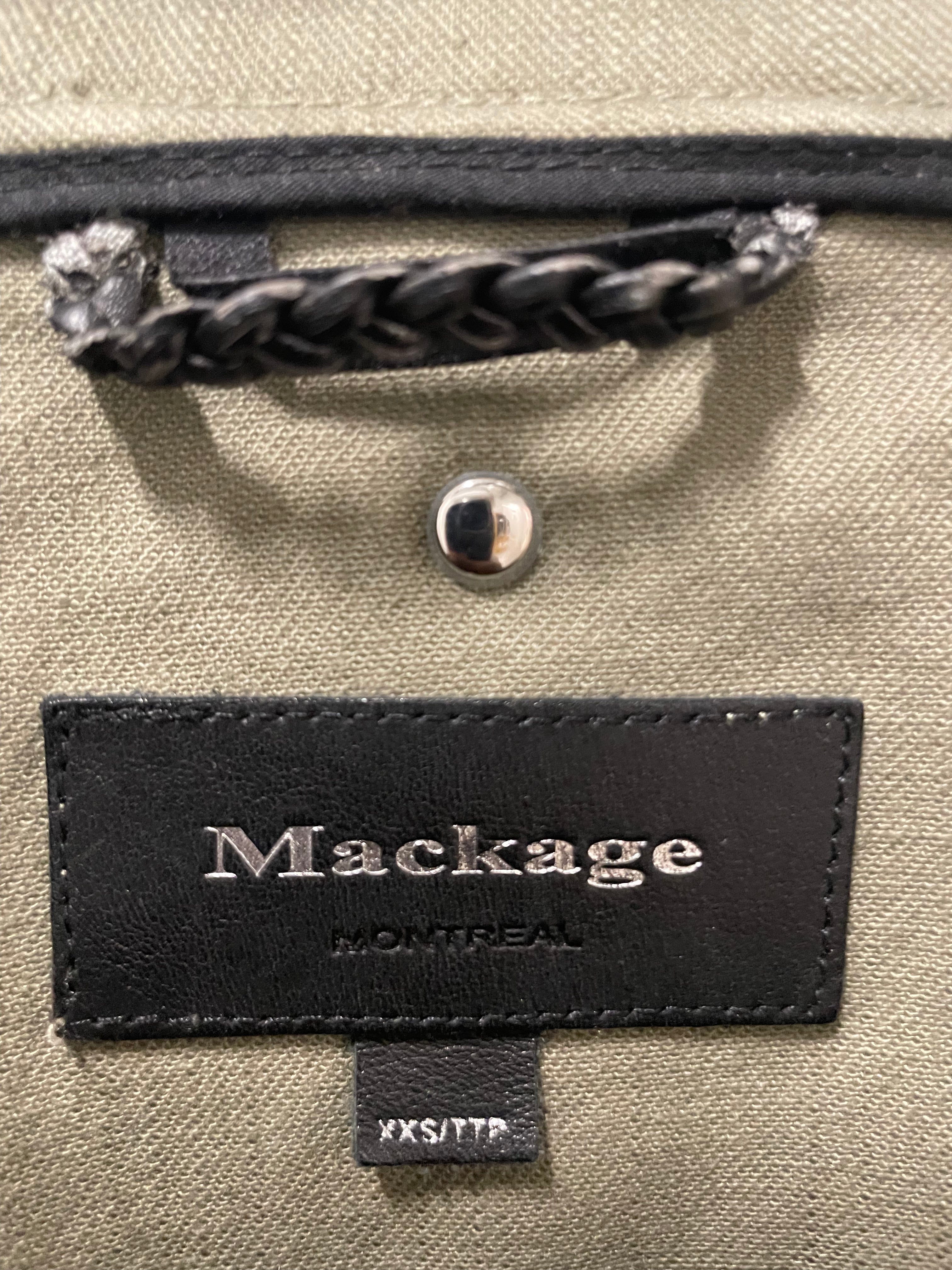 MACKAGE/Jacket/XS/GRN/black sleeves view 3