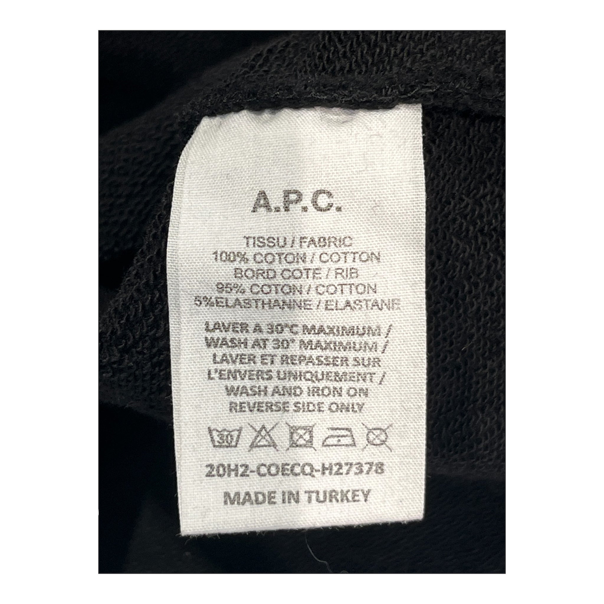 A.P.C./Sweatshirt/S/Cotton/BLK/UPSIDE DOWN "A".P.C view 3