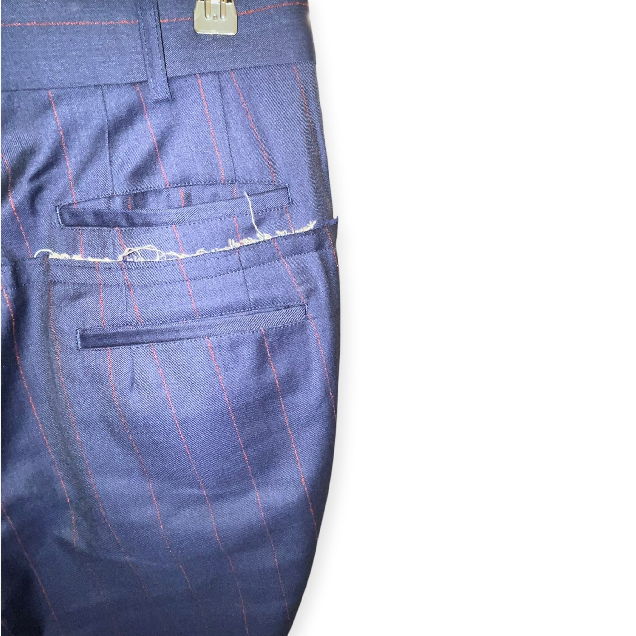 COMME des GARCONS HOMME PLUS/Slacks/M/Wool/BLU/Stripe/2020 PINSTRIPE HYBRID PANT view 4