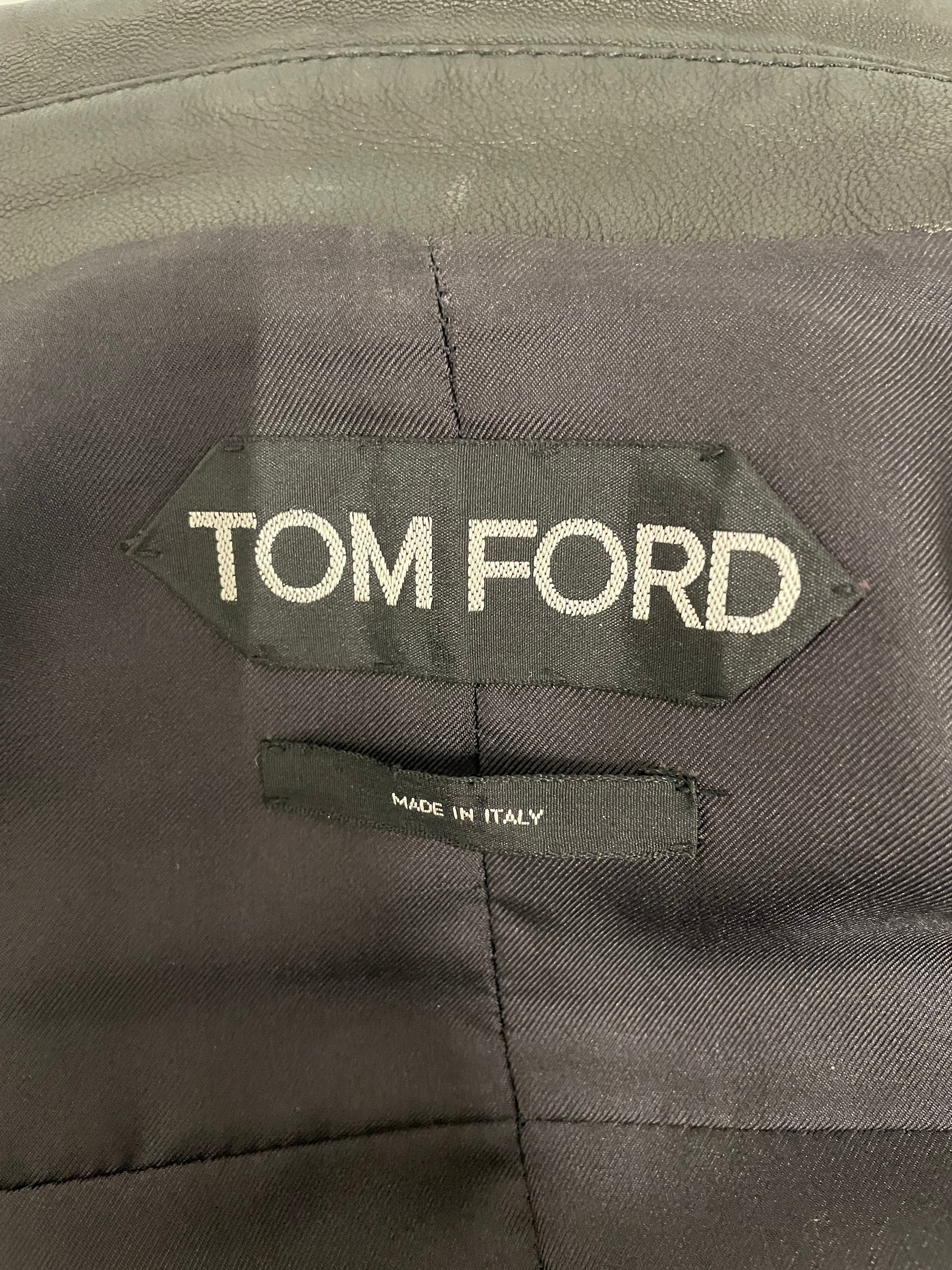 TOM FORD/Leather Jkt/36/Leather/BLK/POCKETS ON FRONT view 3