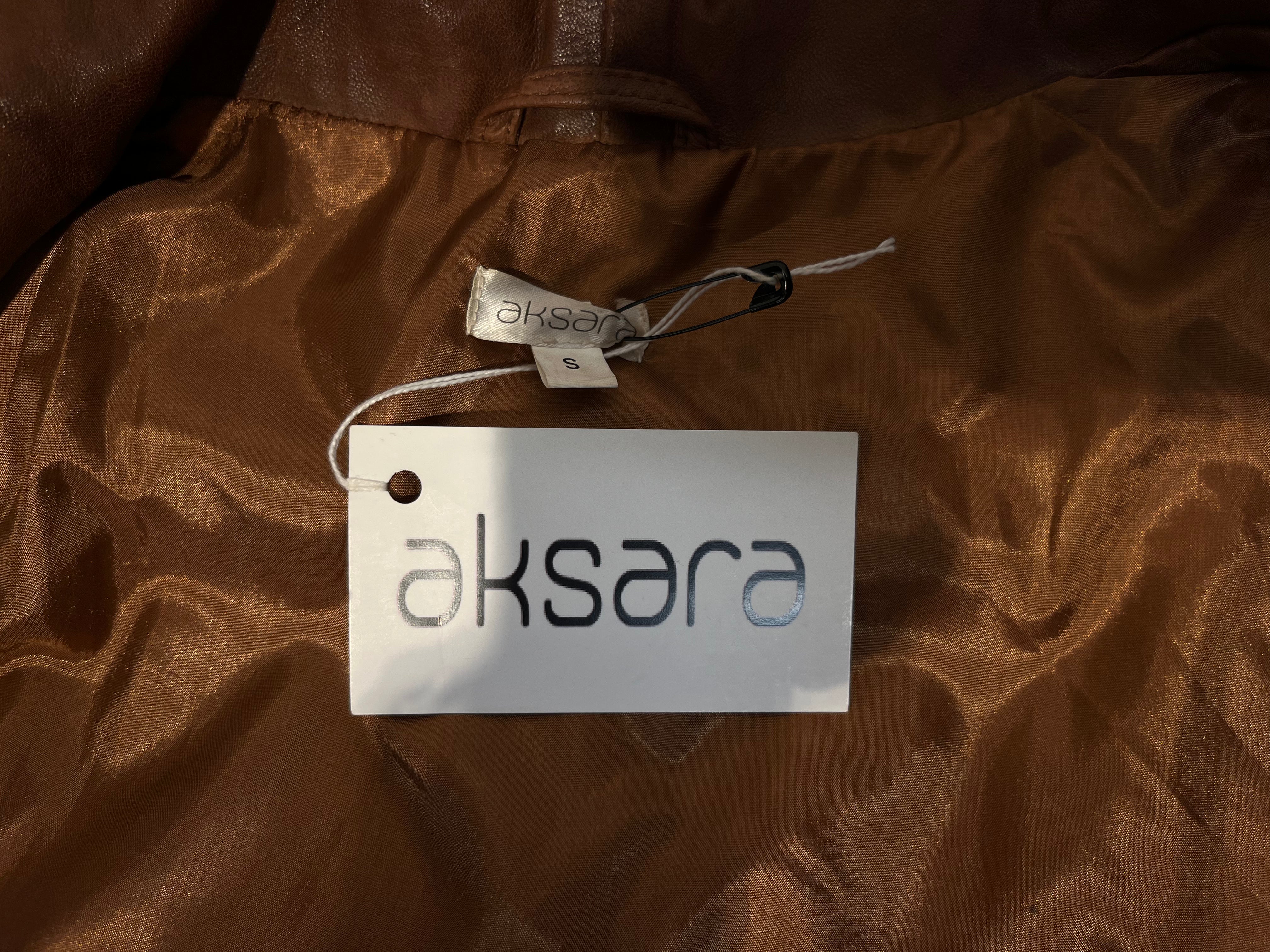 Aksara/Leather Jkt/S/Leather/BRW/dark brown pony view 4