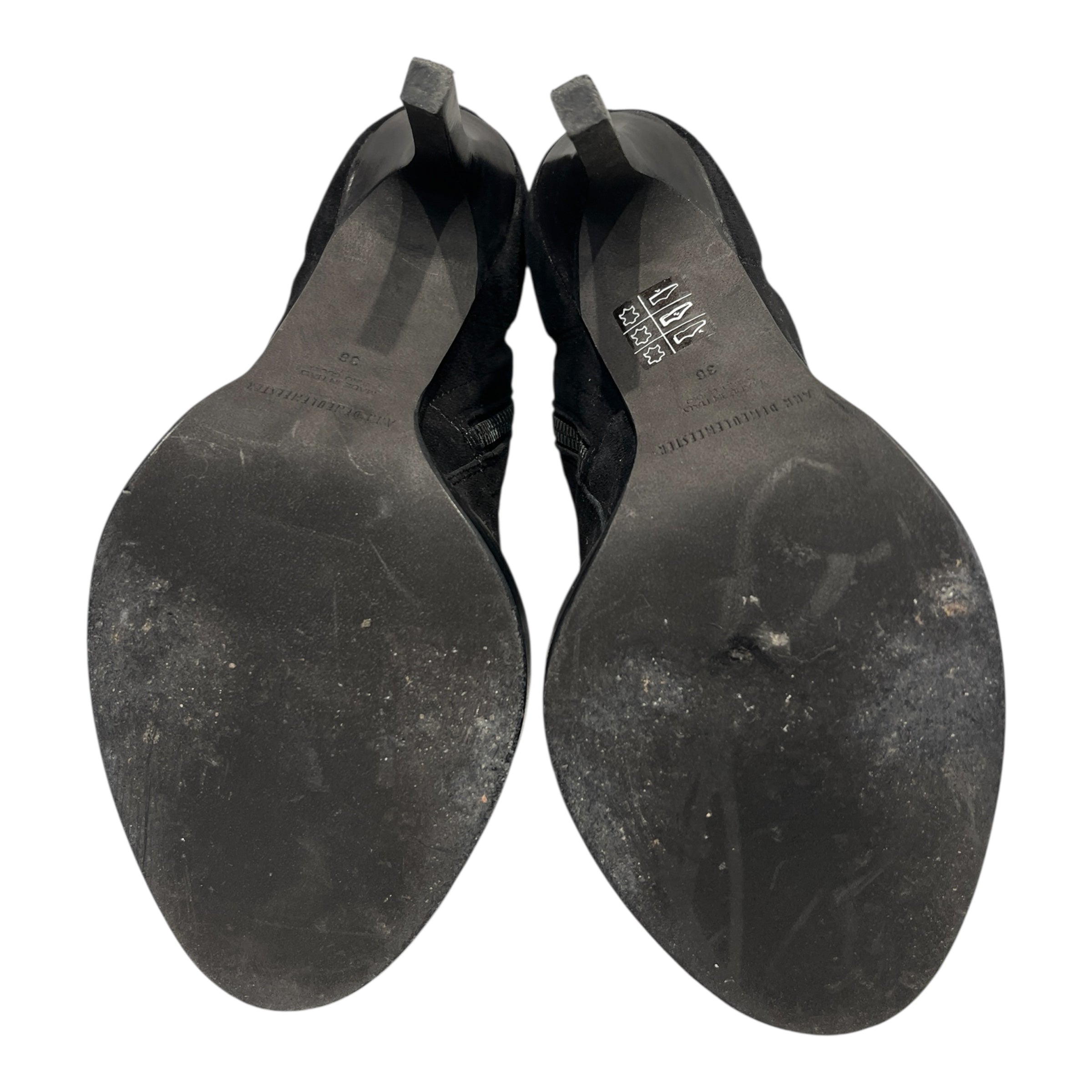 ANN DEMEULEMEESTER/Heels/US 6/Suede/BLK/ANN DEMEULEMEESTER HEELS view 3