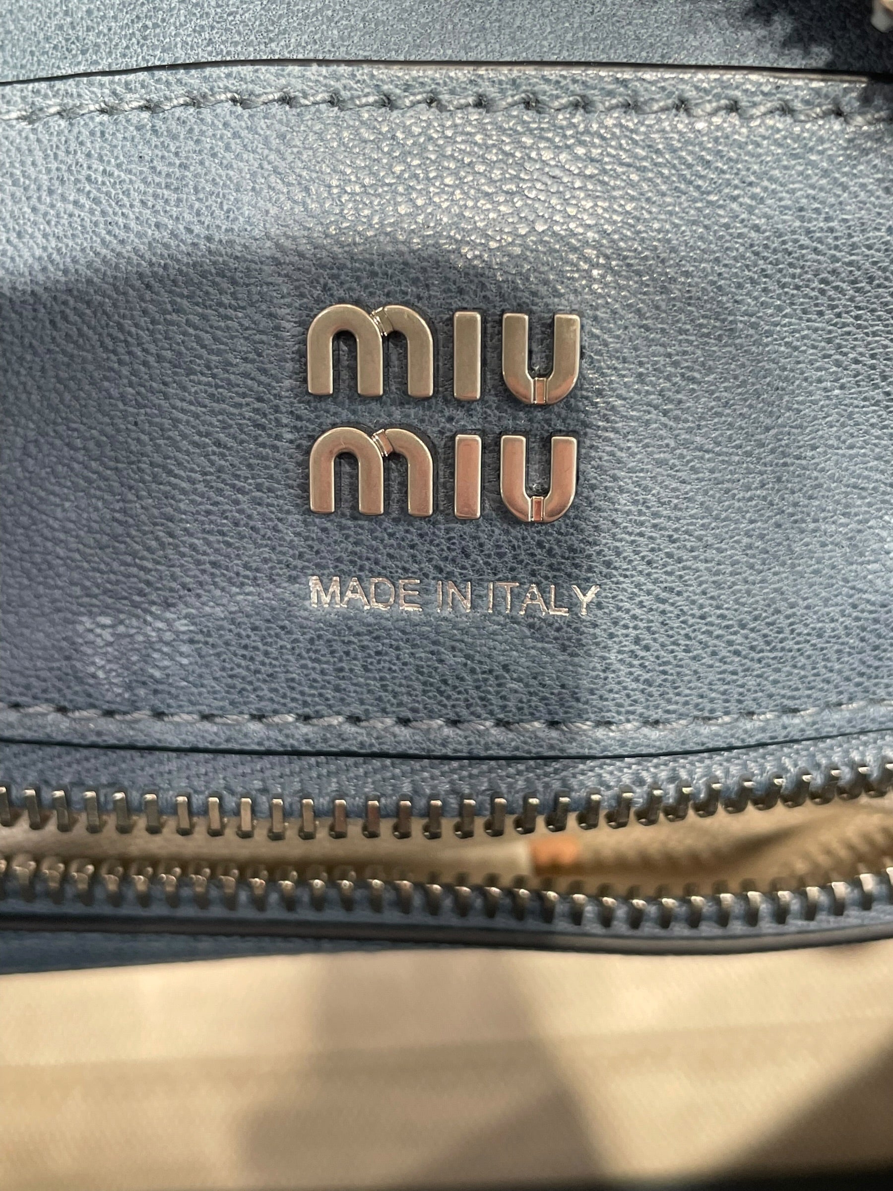 MIU MIU/Bag/Leather/BLU/VIVANT NAPPA BAG view 3
