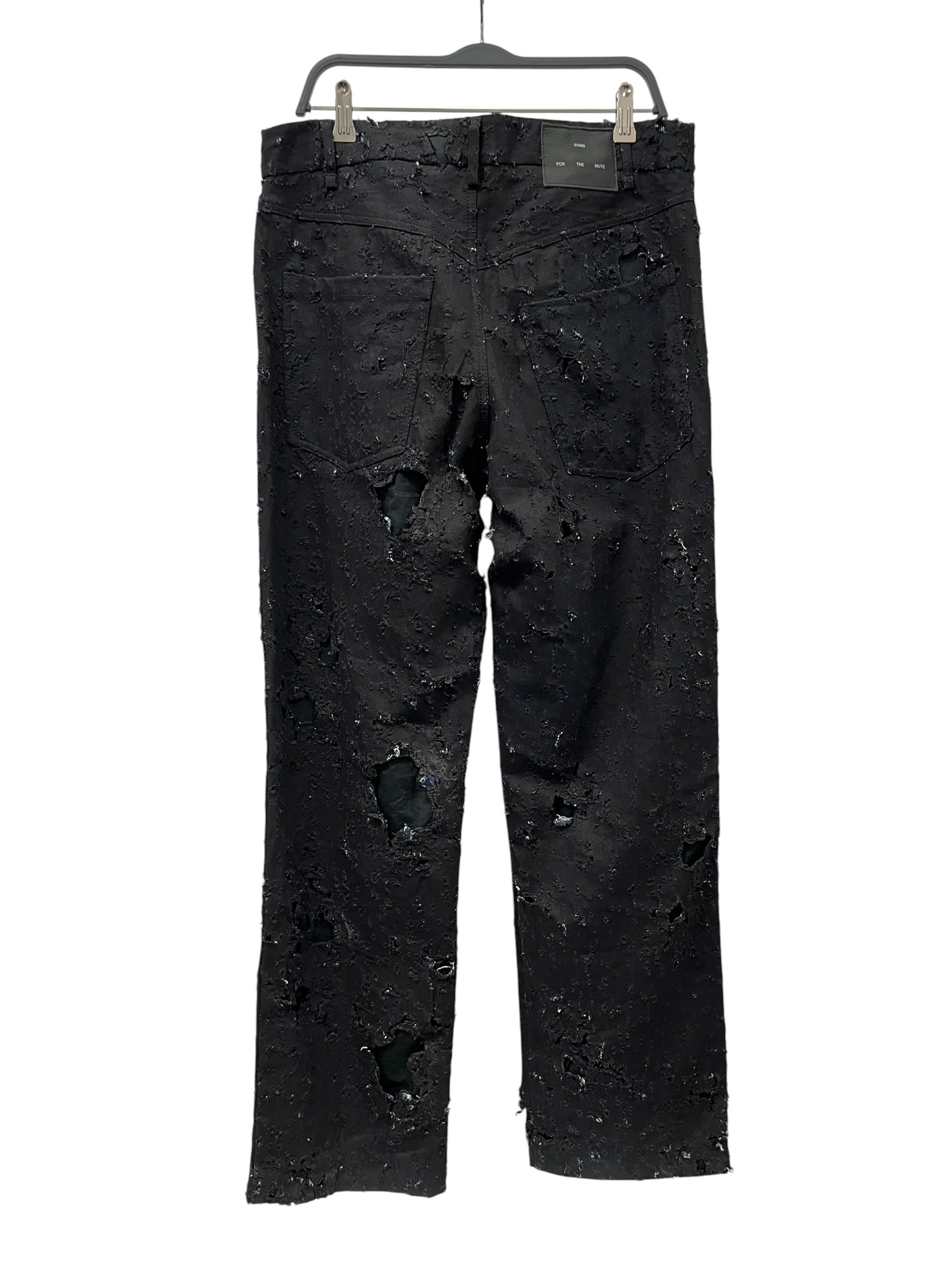 SONG FOR THE MUTE/Pants/50/Denim/BLK/BULLET HOLE DENIM view 2