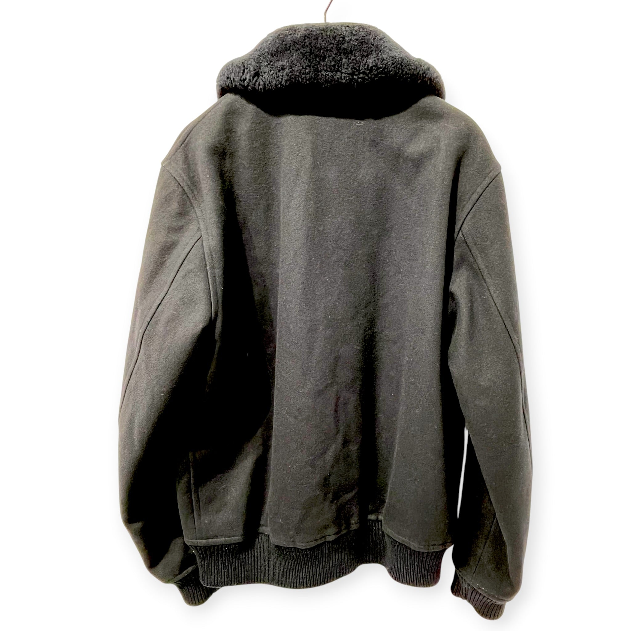 sandro/Jacket/44/Wool/NVY/WOOL AVIATOR SHEARLING COLLAR view 3