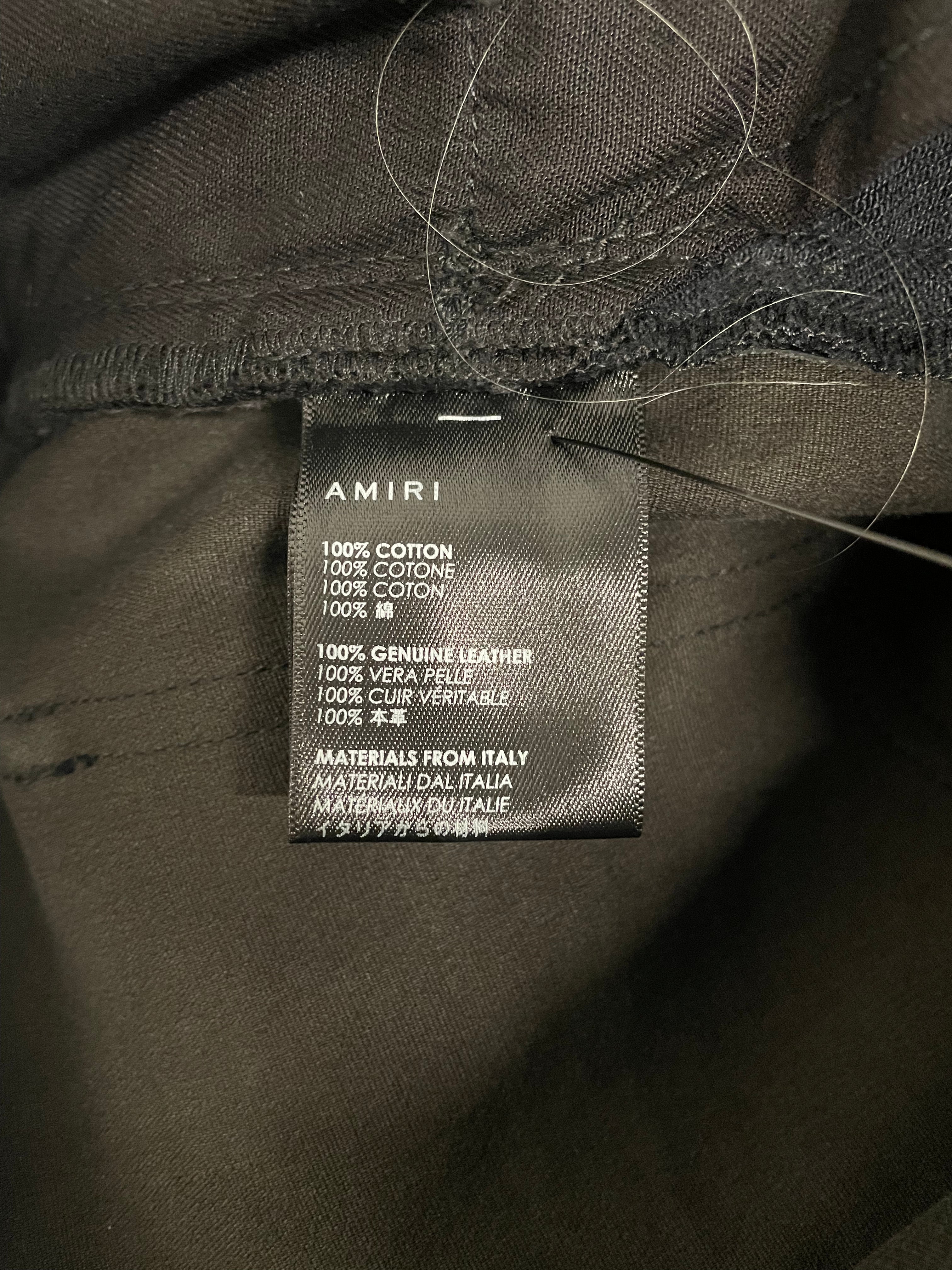 AMIRI/Skinny Pants/24/Cotton/BLK/HALF DENIM HALF LEATHER view 4