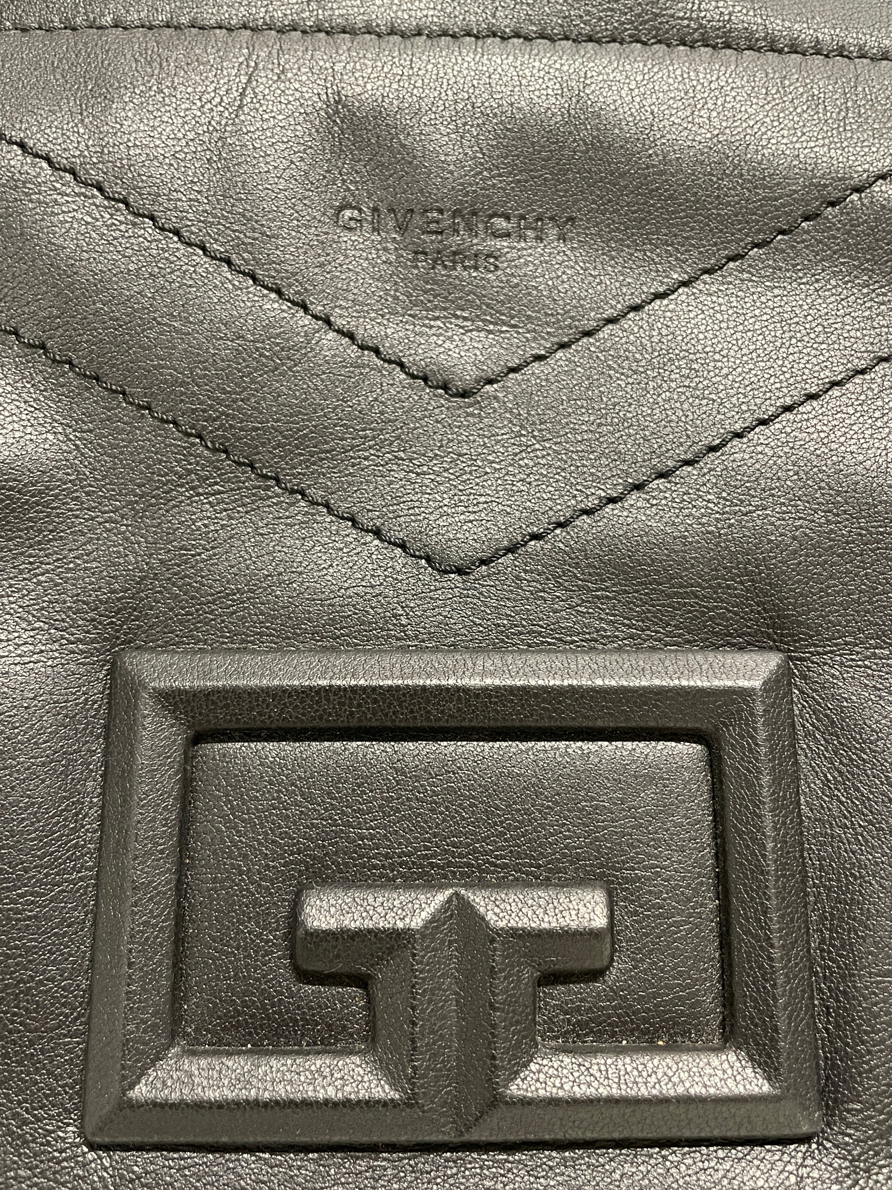 GIVENCHY/Hand Bag/Leather/BLK/BLK LOGO ON FRONT view 6