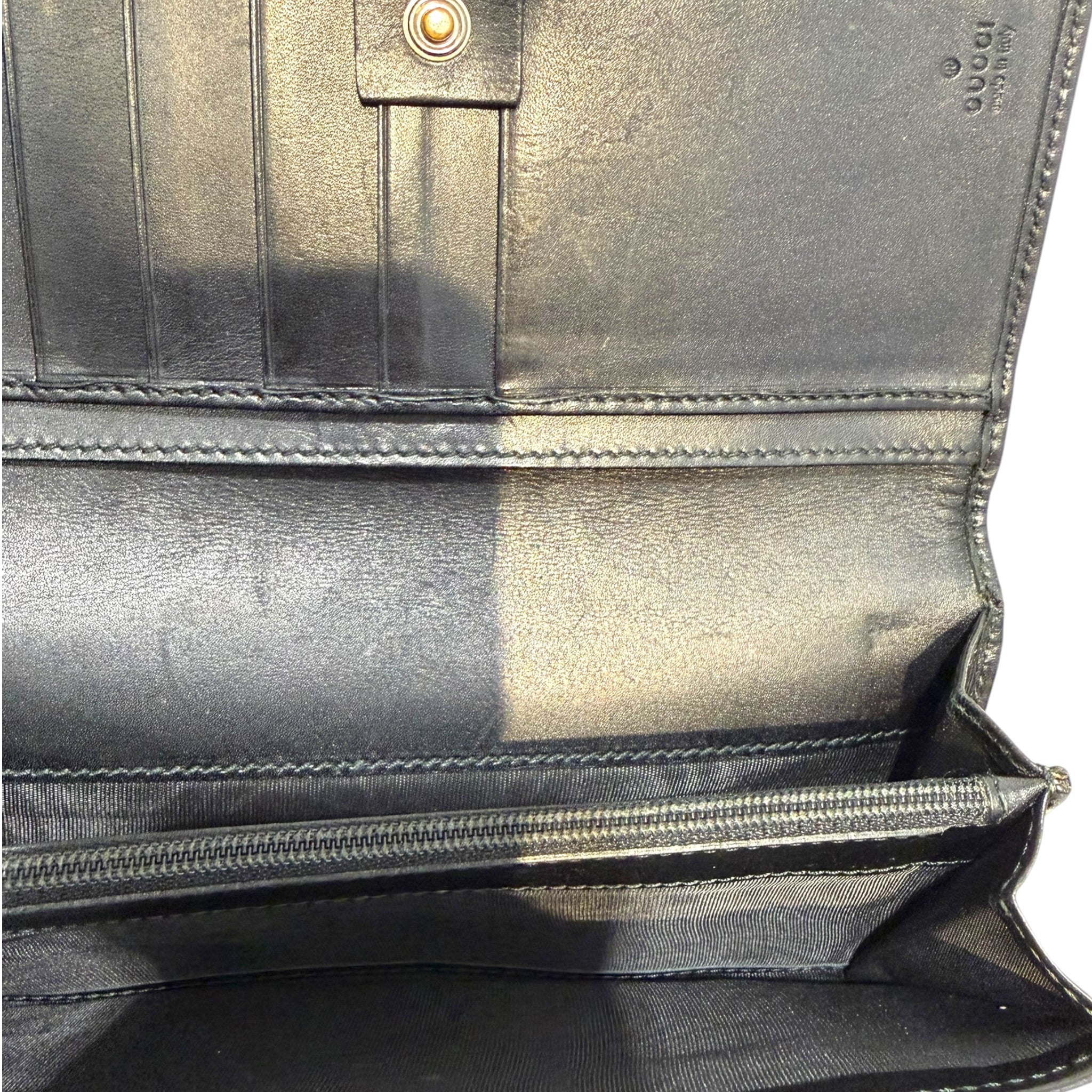 GUCCI/Bifold Wallet/Leather/BLK/Bifold Wallet view 3