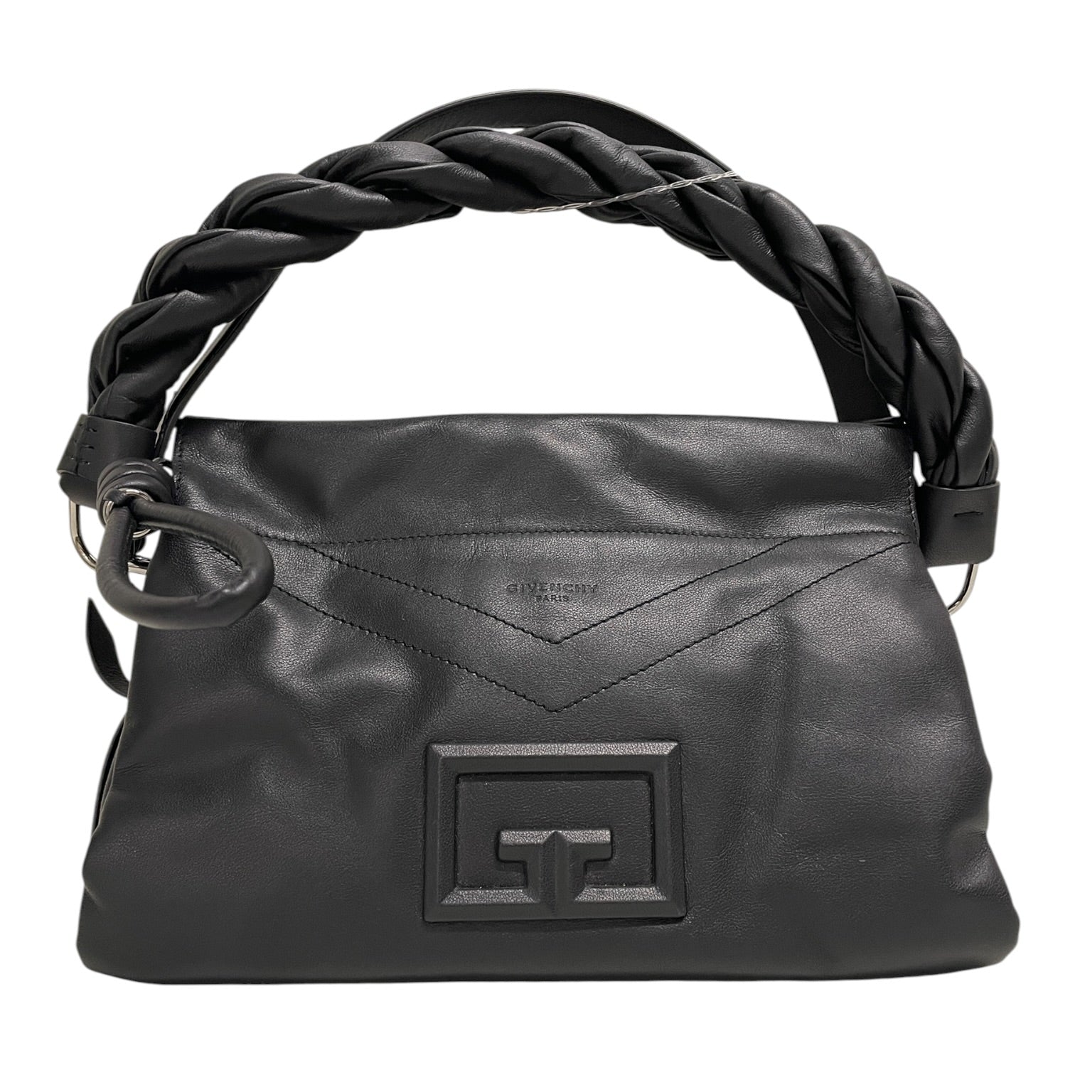 GIVENCHY/Hand Bag/Leather/BLK/BLK LOGO ON FRONT view 1