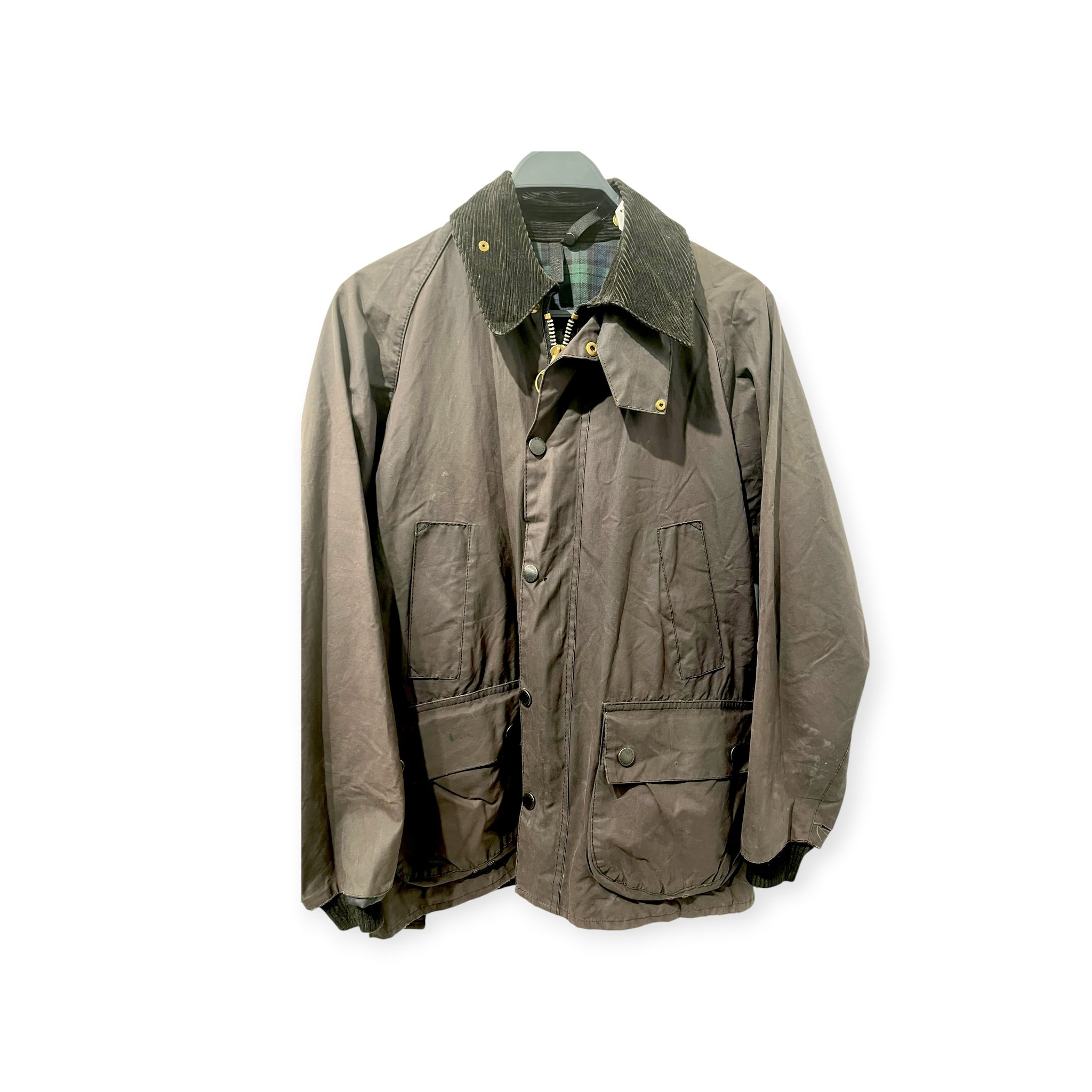 Barbour/Jacket/Cotton/GRY/Plaid/GREEN PLAIDINTERIORCORDCOLLAR view 1