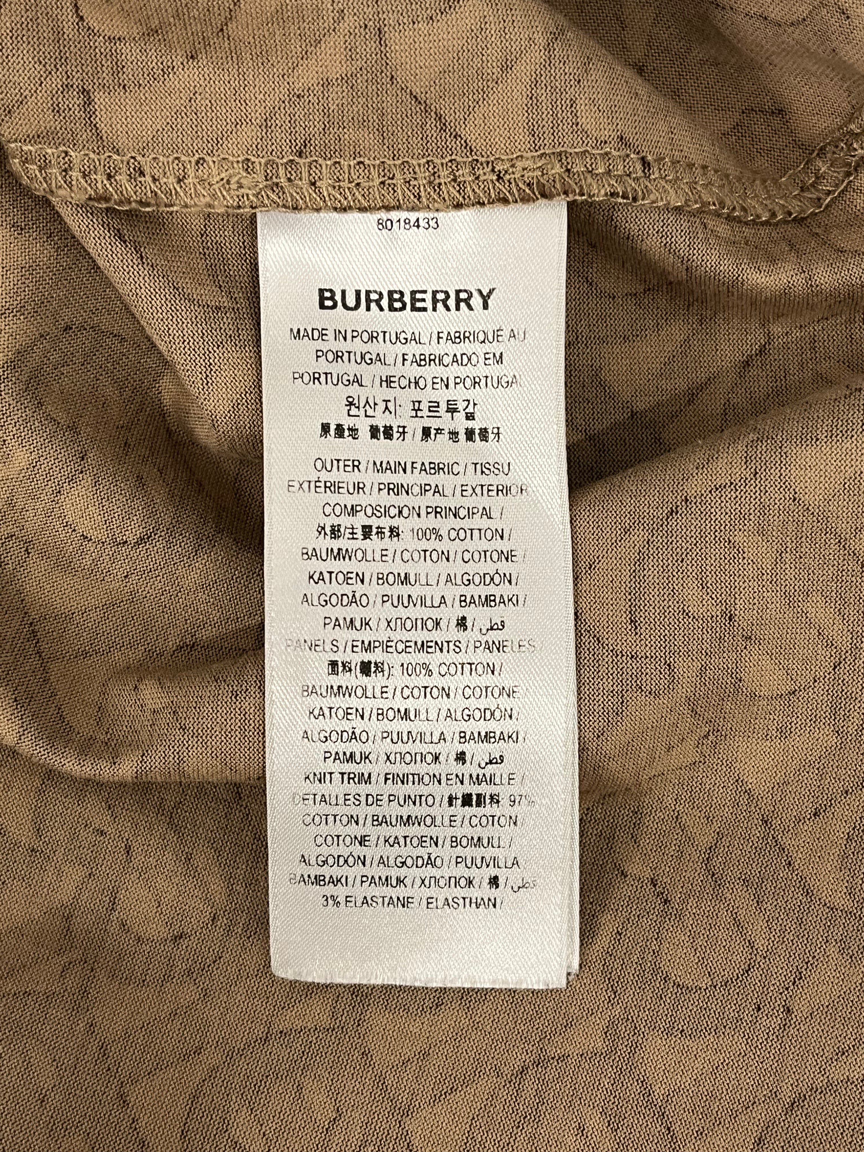 BURBERRY LONDON/T-Shirt/XL/Cotton/BRW/Monogram/B MONOGRAM W BLK/WHT STRIPES view 4