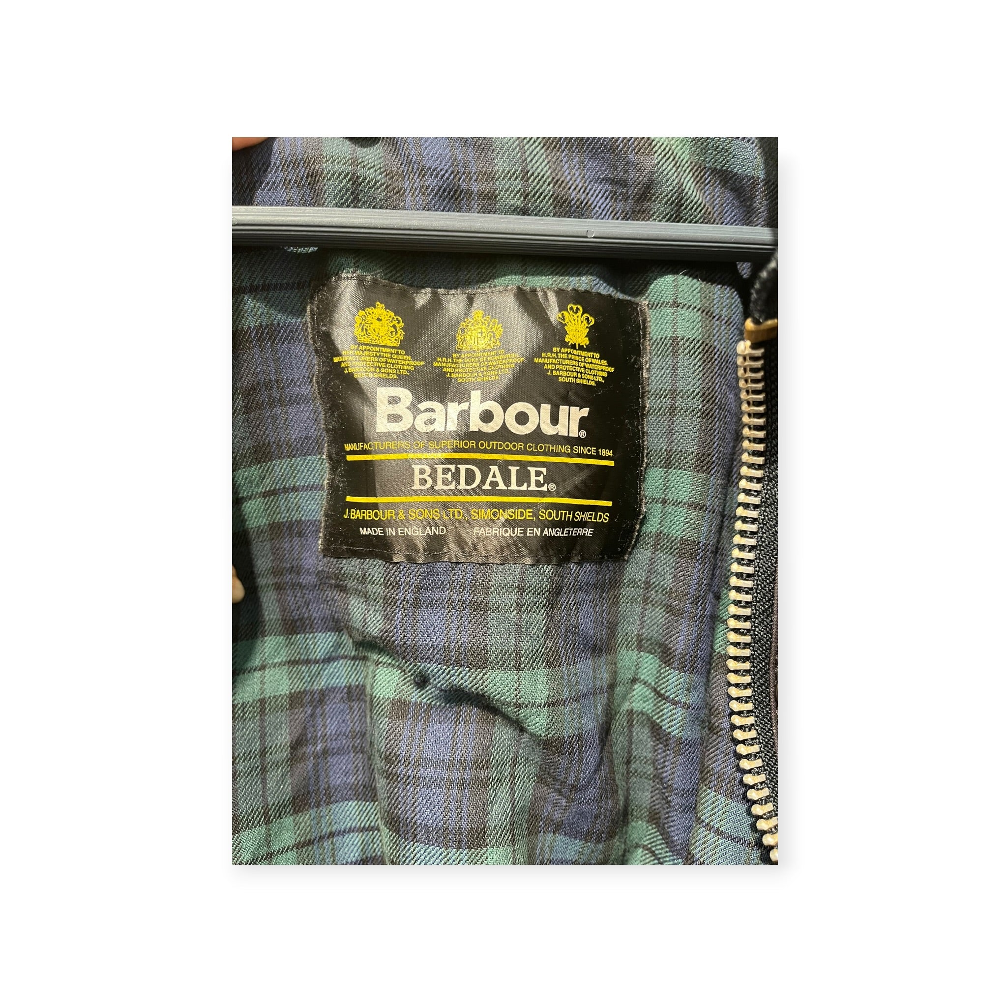 Barbour/Jacket/Cotton/GRY/Plaid/GREEN PLAIDINTERIORCORDCOLLAR view 4