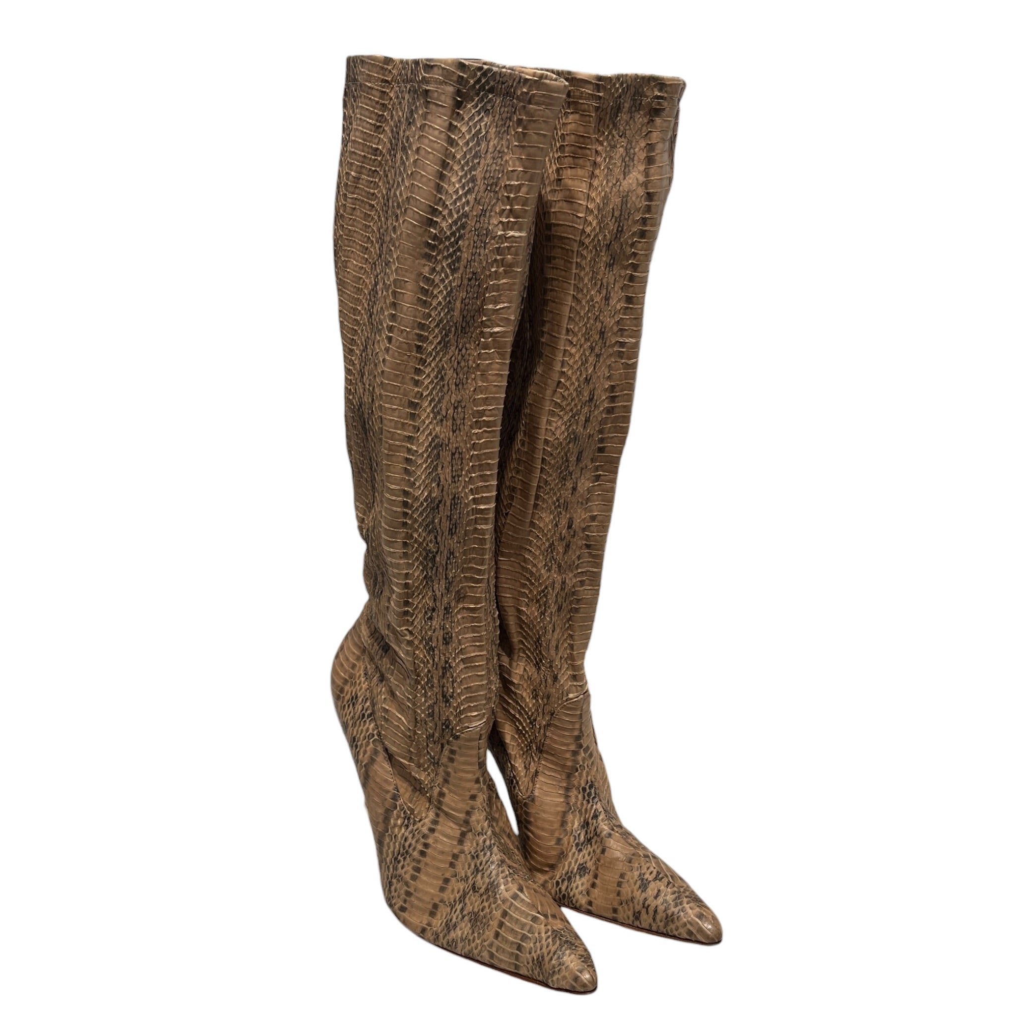 MANOLO BLAHNIK/Boots/US 7/Animal Pattern/BEG/SNAKESKIN view 1
