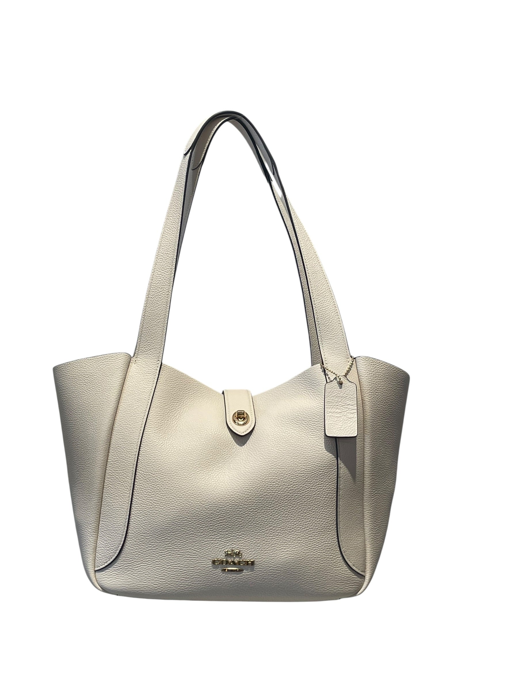 COACH/Hand Bag/Leather/WHT/hadley turnlock view 1