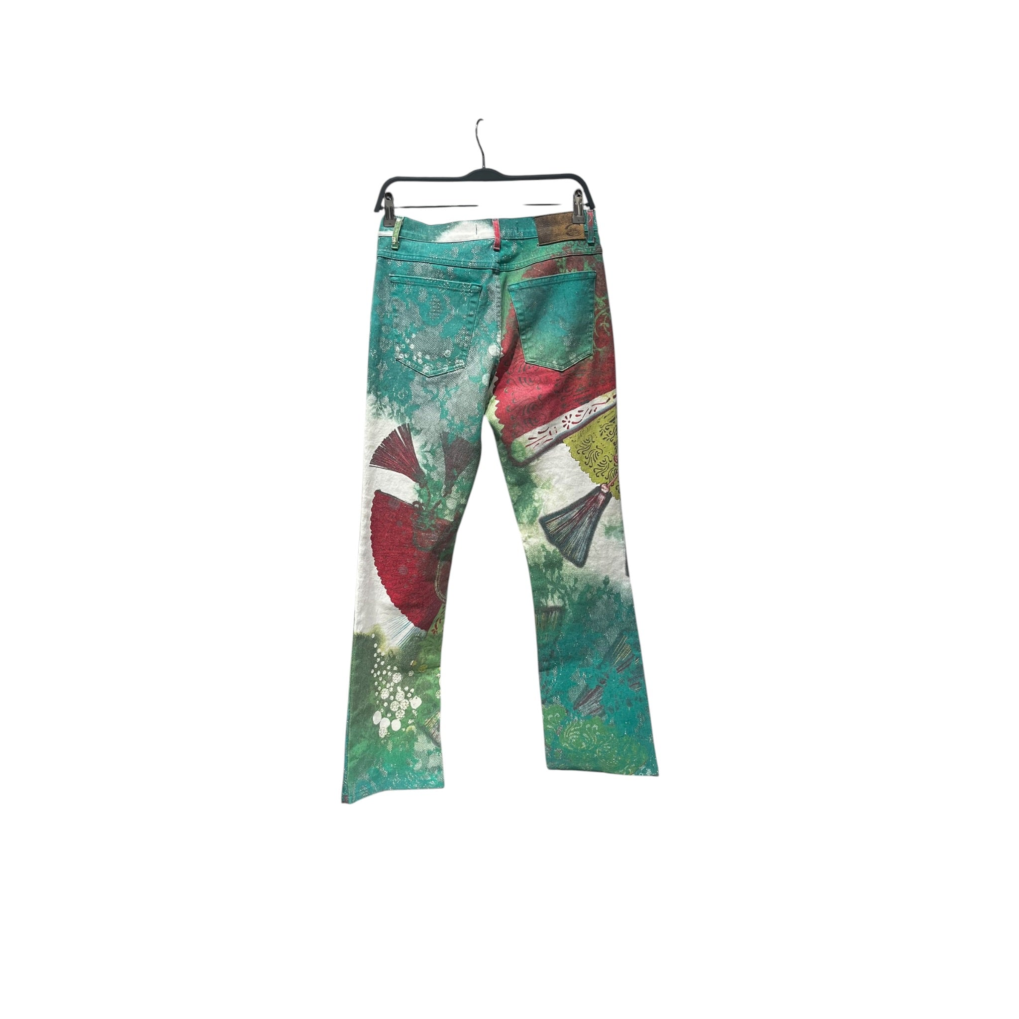 Just cavalli/Bootcut Pants/31/All Over Print/Denim/GRN/2005 Psychedelic print jeans view 2