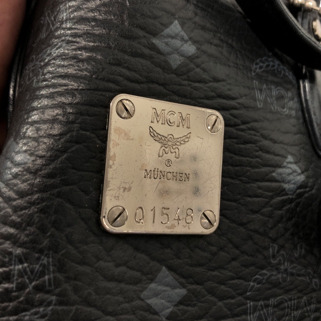 MCM/Hand Bag/Monogram/Leather/BLK/Mini shopper view 5