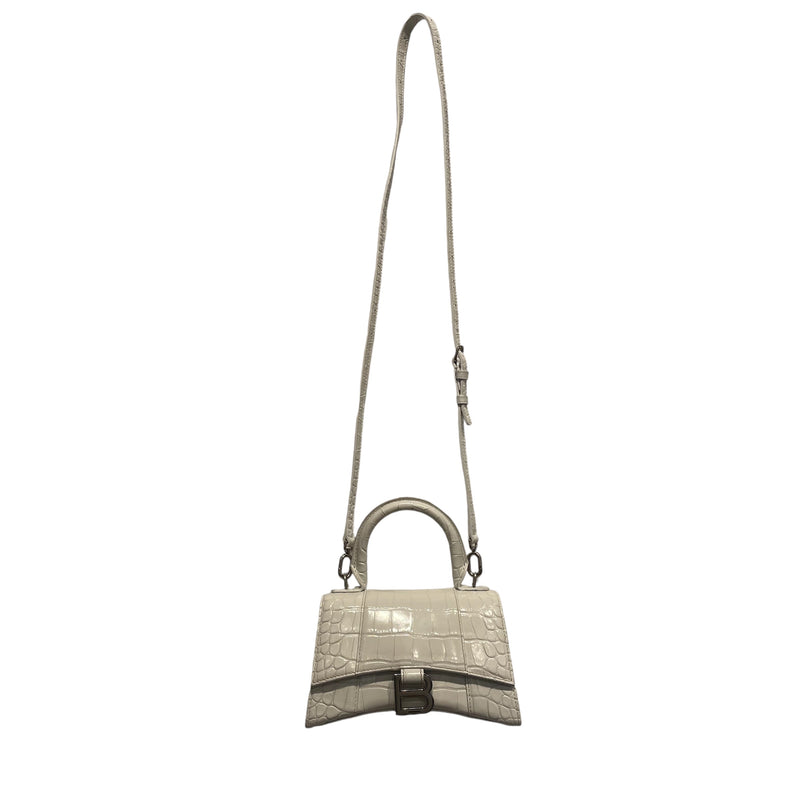 BALENCIAGA/Cross Body Bag/Leather/WHT/HOURGLASS