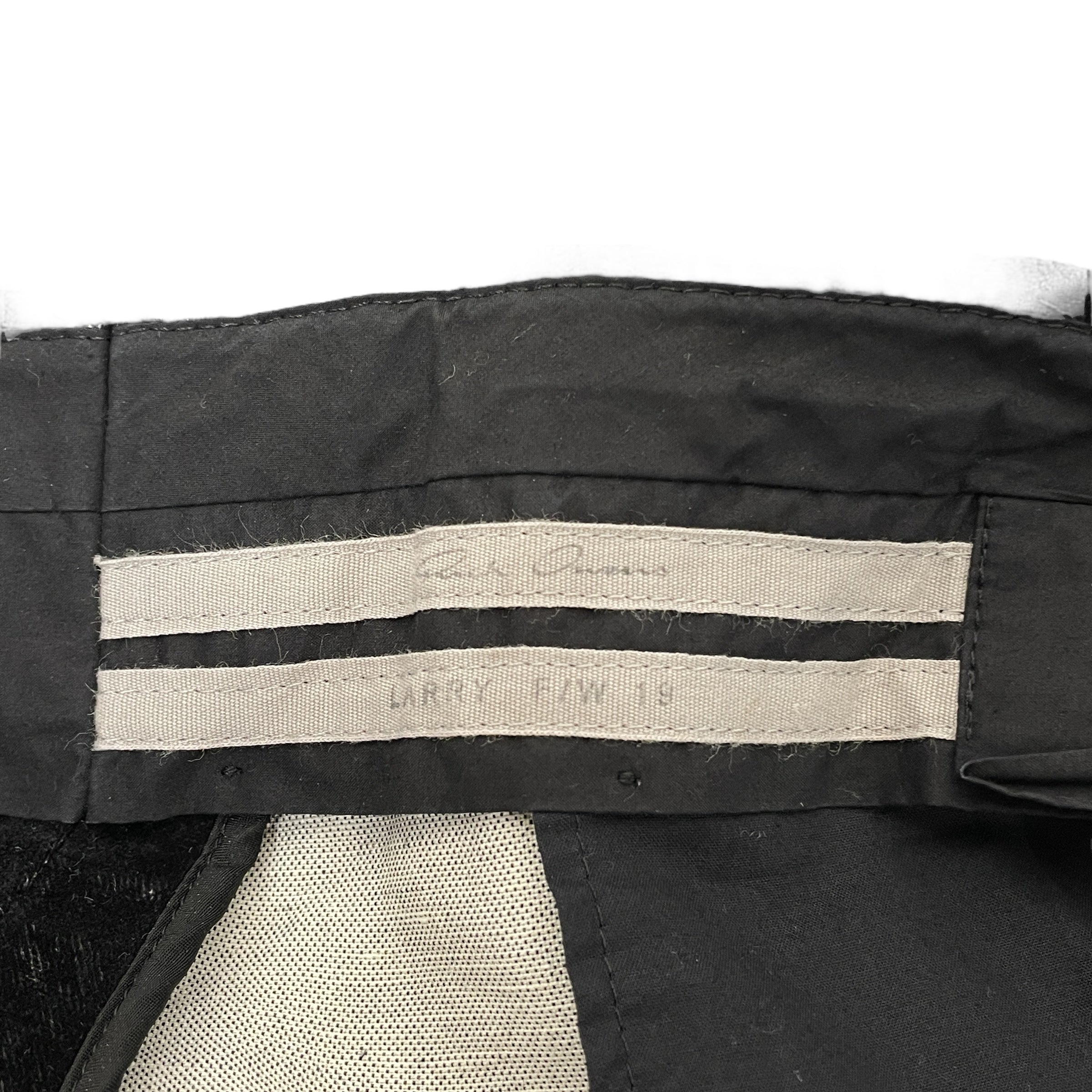 Rick Owens/Straight Pants/40/Cotton/BLK/LARRY F/W 19 view 3