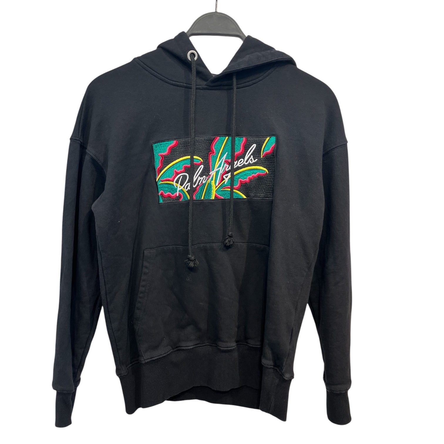 Palm Angels/Hoodie/S/Cotton/BLK/embroidered center logo view 1