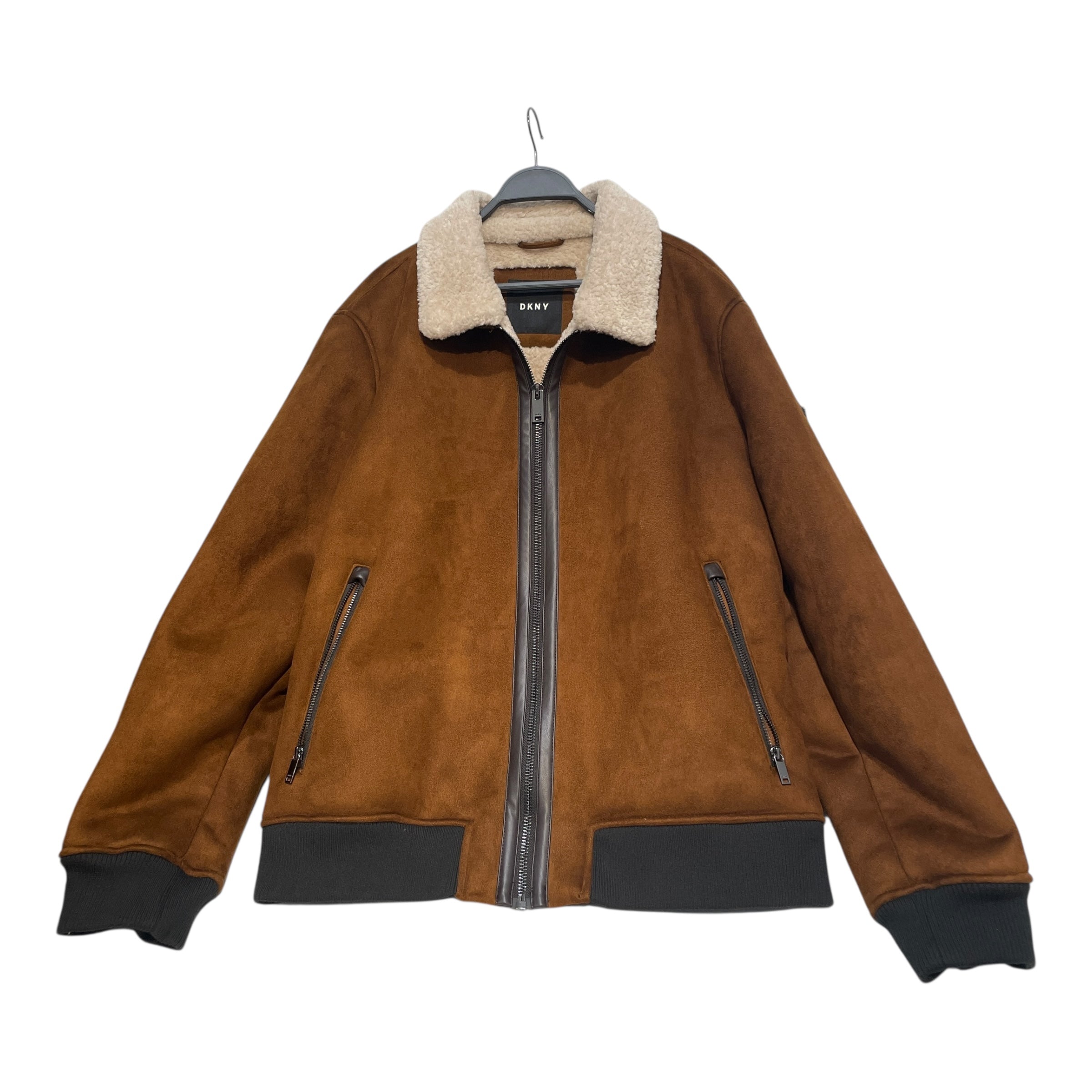 DKNY(DONNA KARAN NEW YORK)/Coat/XL/Polyester/CML/Faux Shearling Suede Bomber view 1