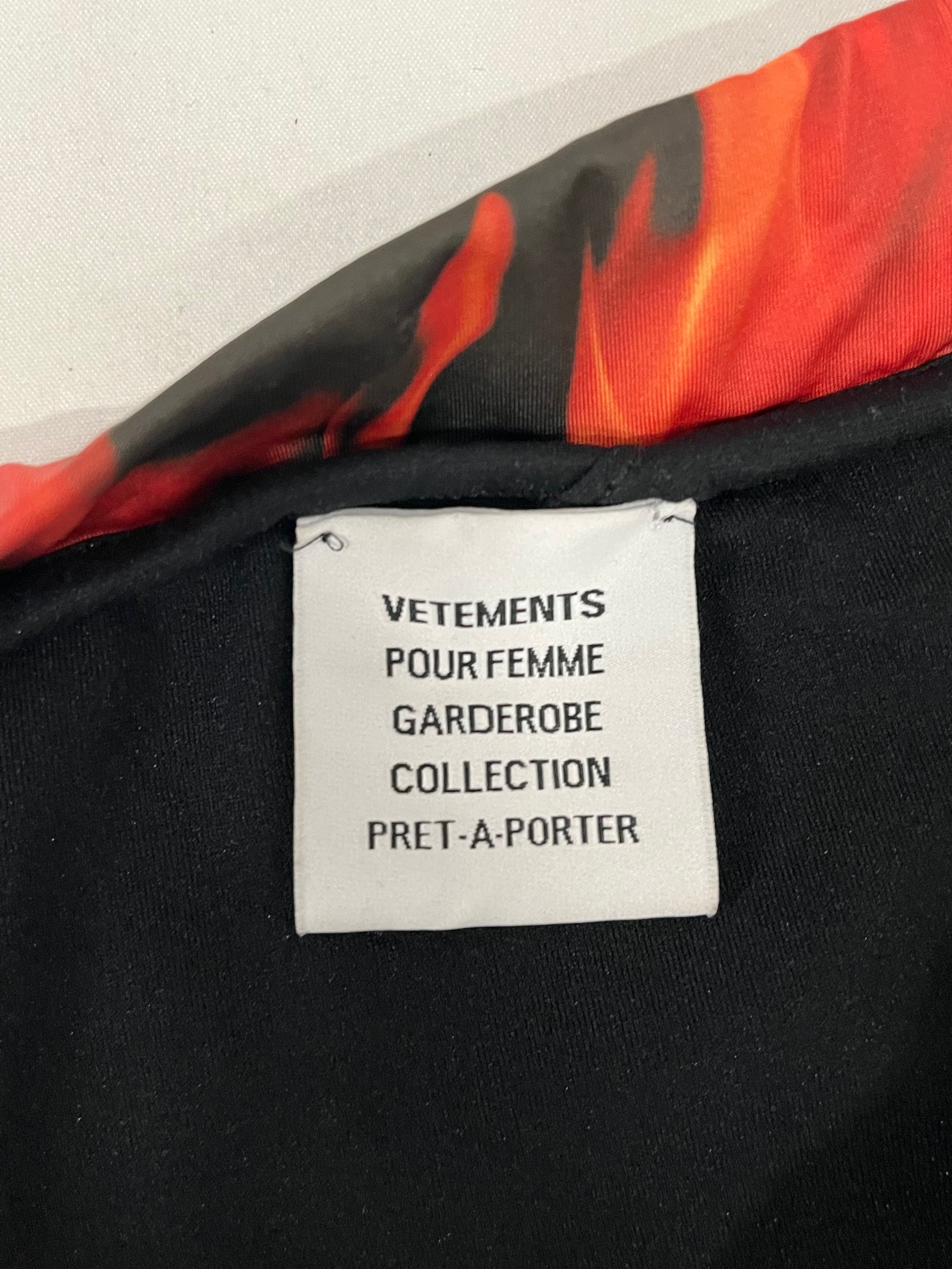 VETEMENTS/Skirt/S/All Over Print/Nylon/BLK/FIRE BLAZING MINI SKIRT view 3