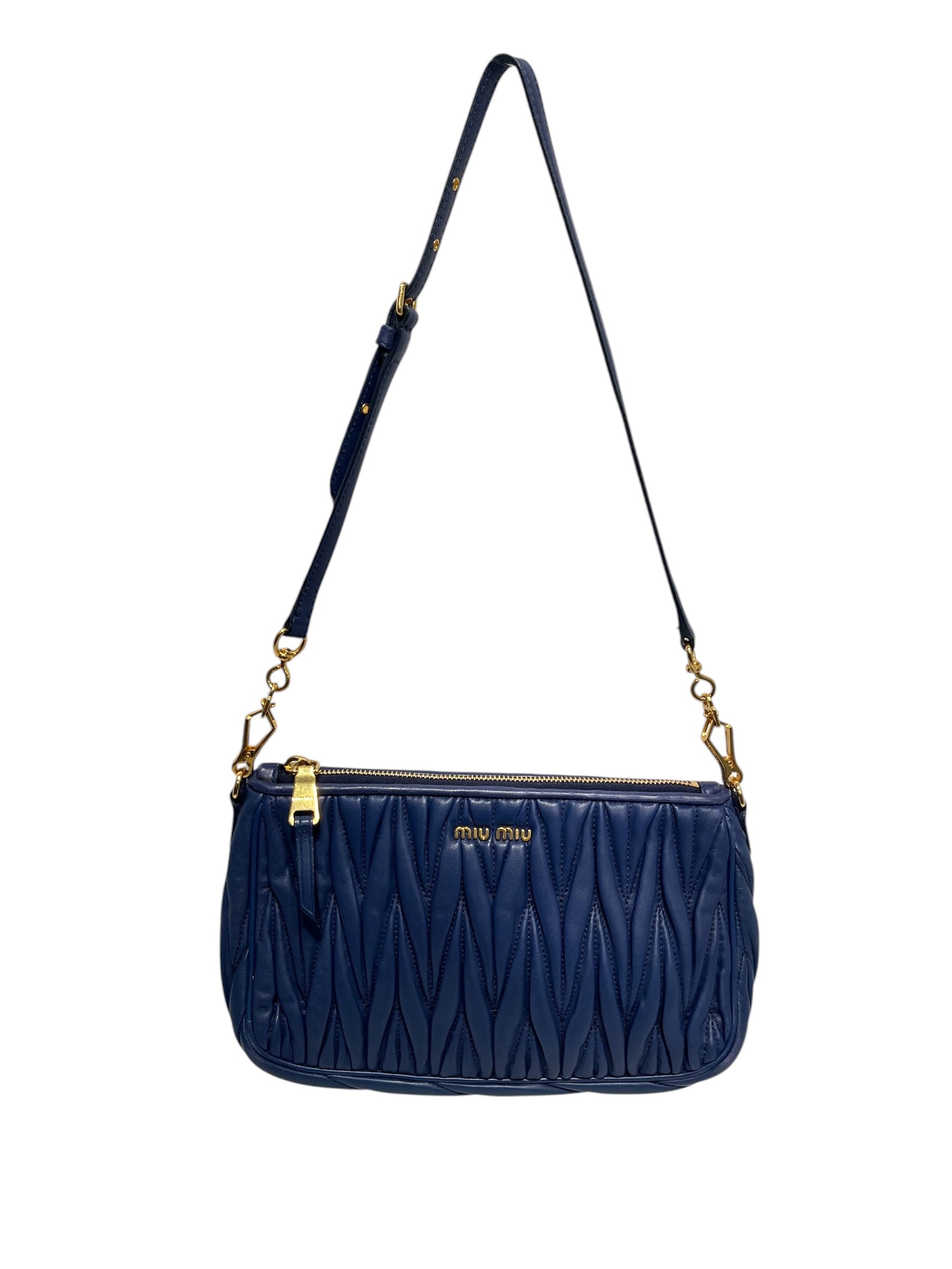 MIU MIU/Bag/Stripe/Leather/IDG/QUILTED MATELASSE view 1