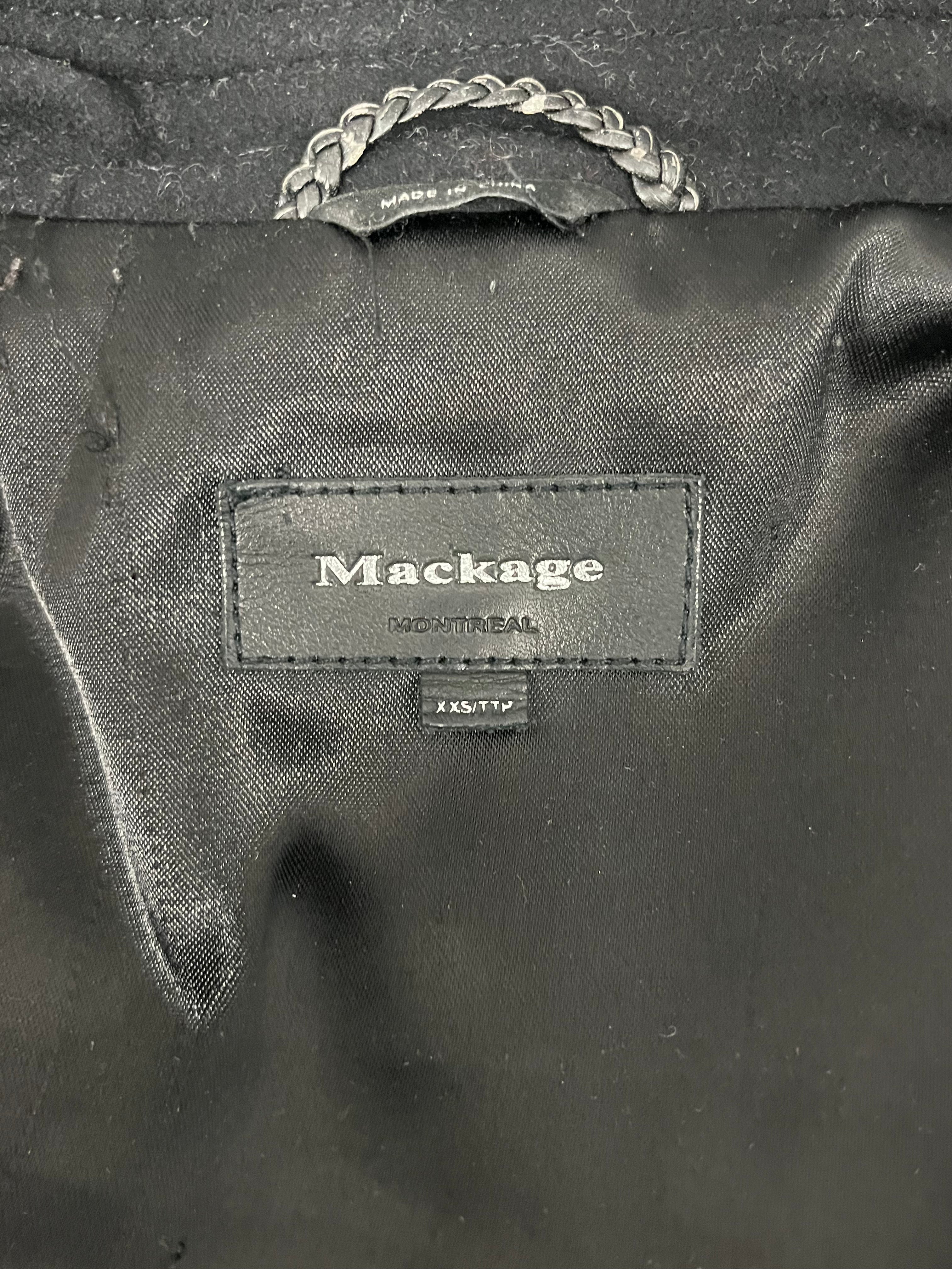 MACKAGE/Jacket/XXS/Wool/BLK/ASYMMETRICAL/LEATHER TRIM view 3