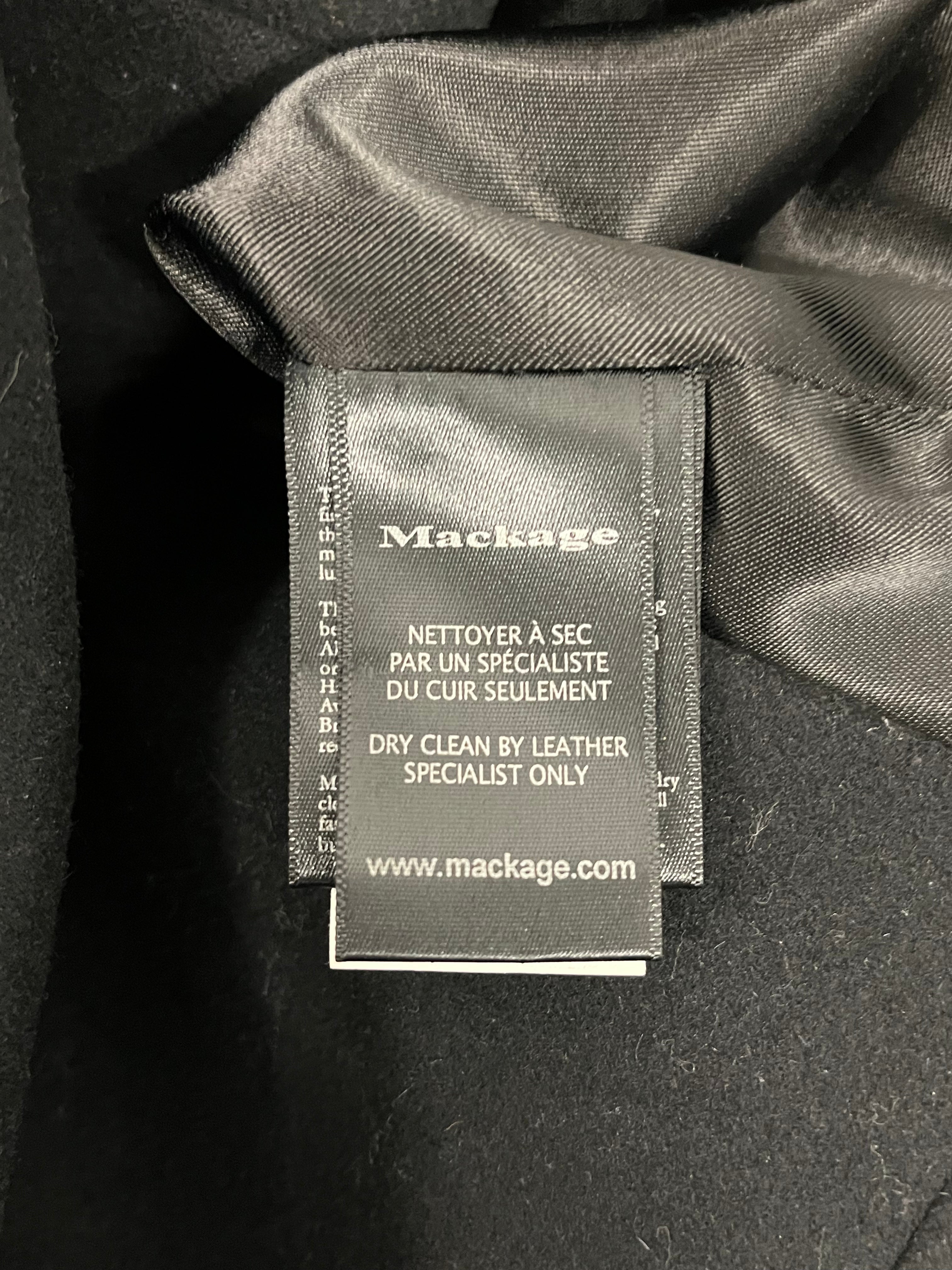 MACKAGE/Jacket/XXS/Wool/BLK/ASYMMETRICAL/LEATHER TRIM view 4