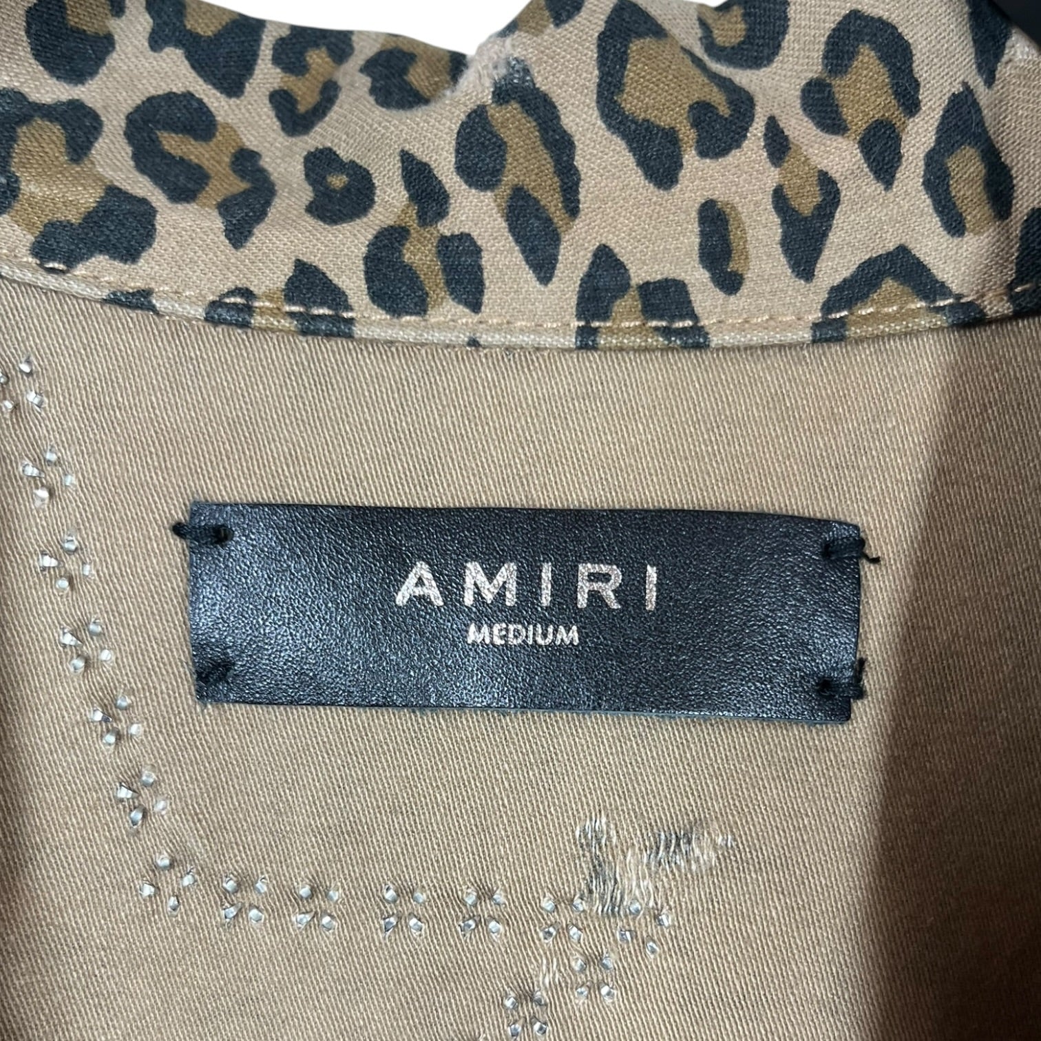 AMIRI/Jacket/L/Cotton/BRW/Animal Pattern/Studded Leopard Print Jacket view 3
