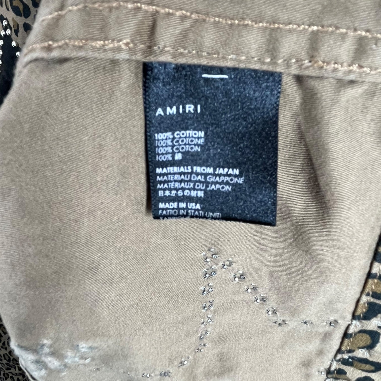 AMIRI/Jacket/L/Cotton/BRW/Animal Pattern/Studded Leopard Print Jacket view 4