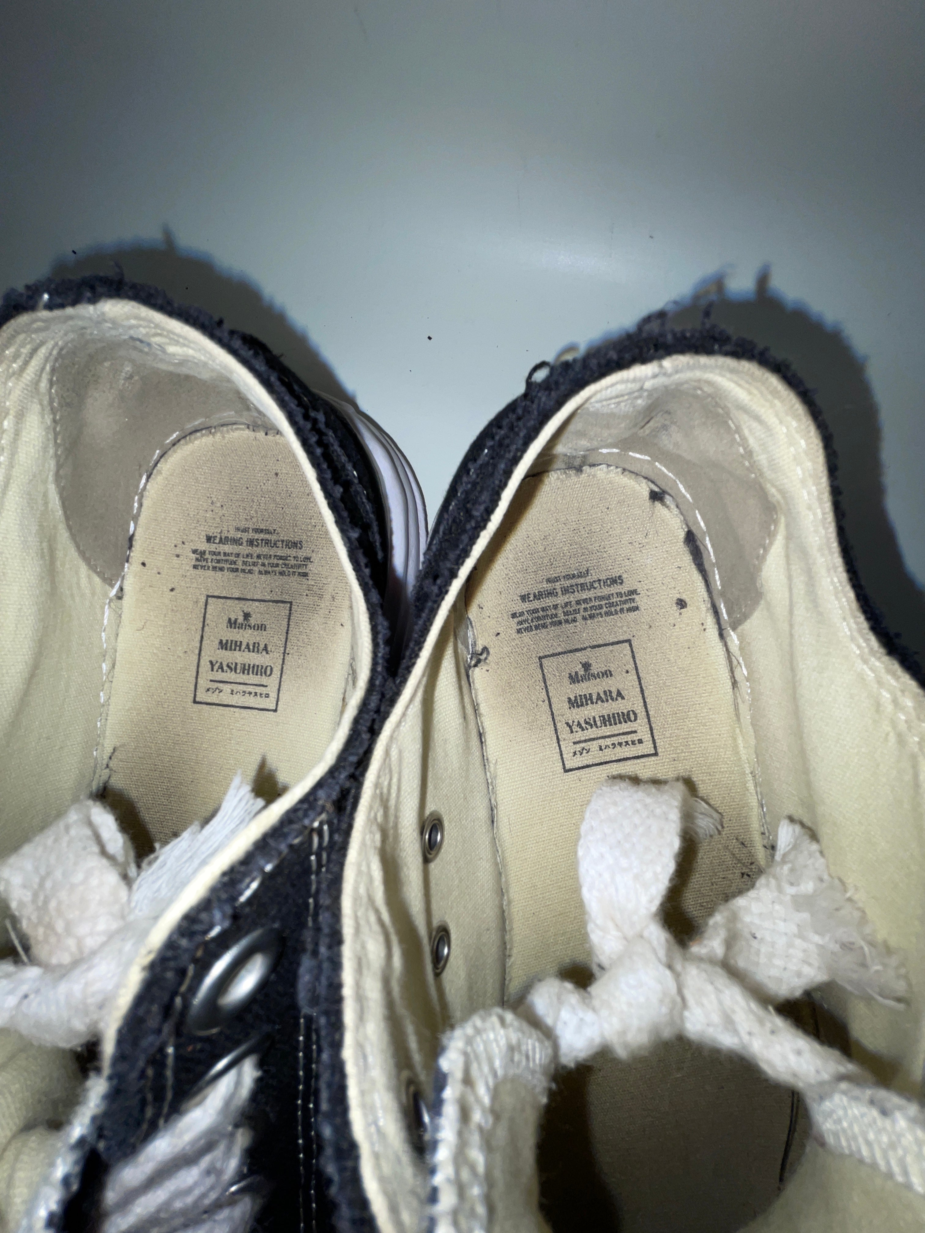 MIHARA YASUHIRO/Low-Sneakers/EU 40/Cotton/BLK/LACE UP/ CANVAS view 3