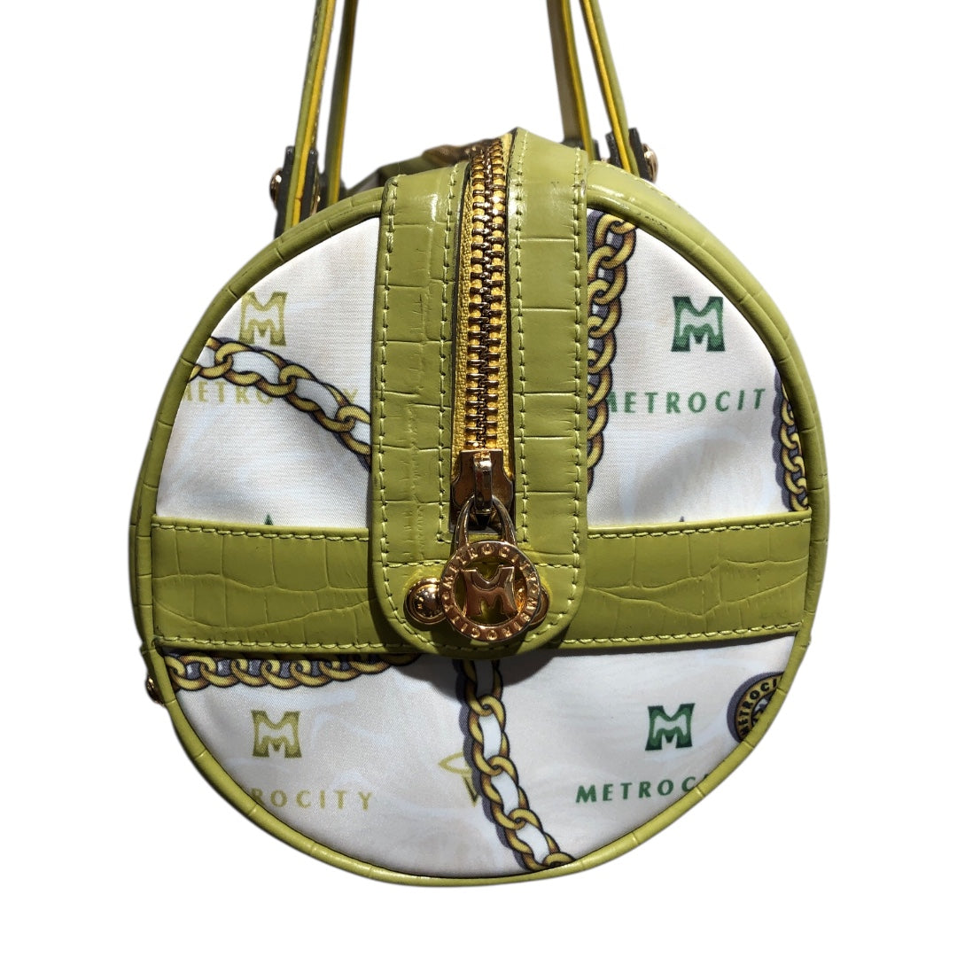 METROCITY/Hand Bag/Monogram/Nylon/GRN/chain print view 3