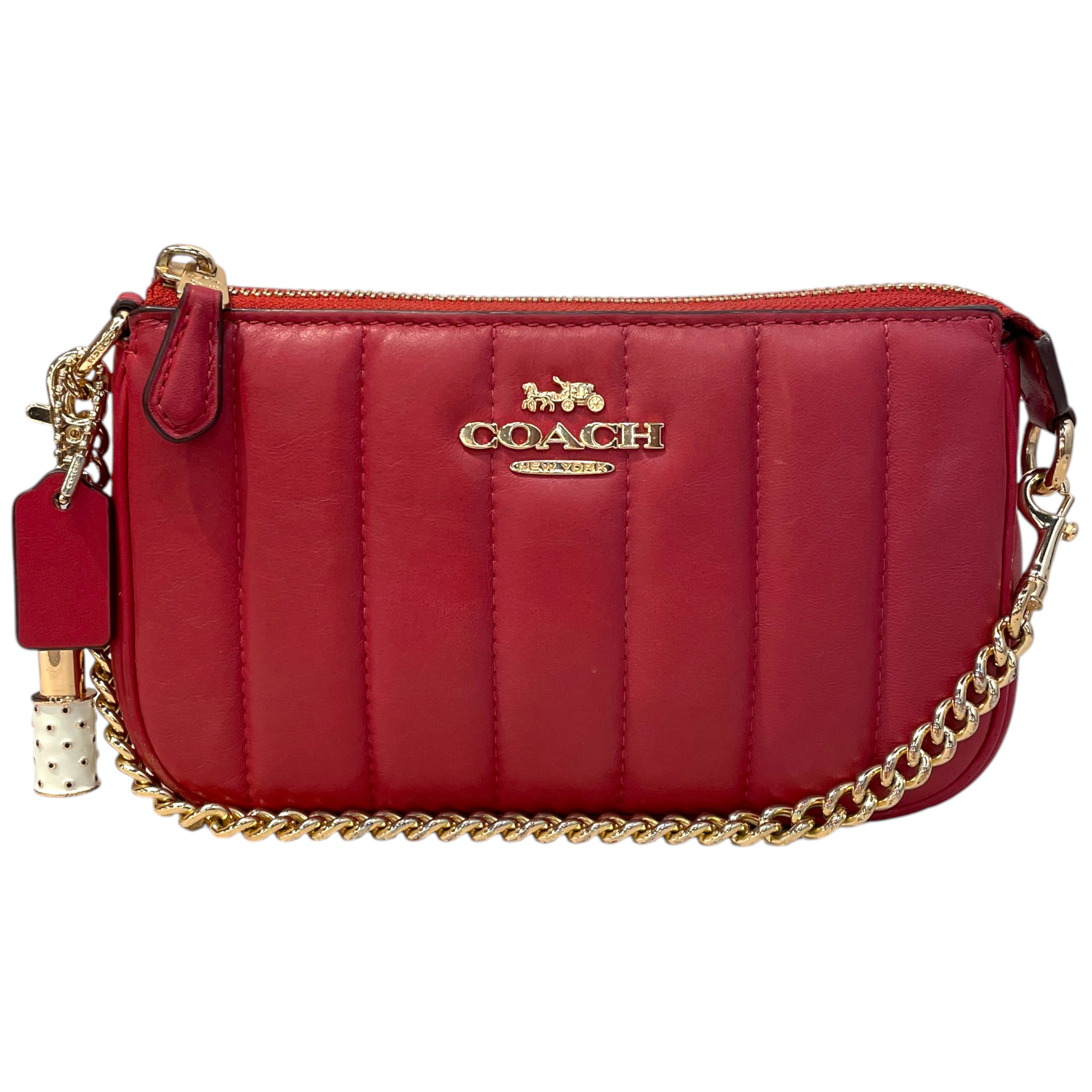 COACH/Bag/Leather/RED/nolita 19 red shoulder bag view 1