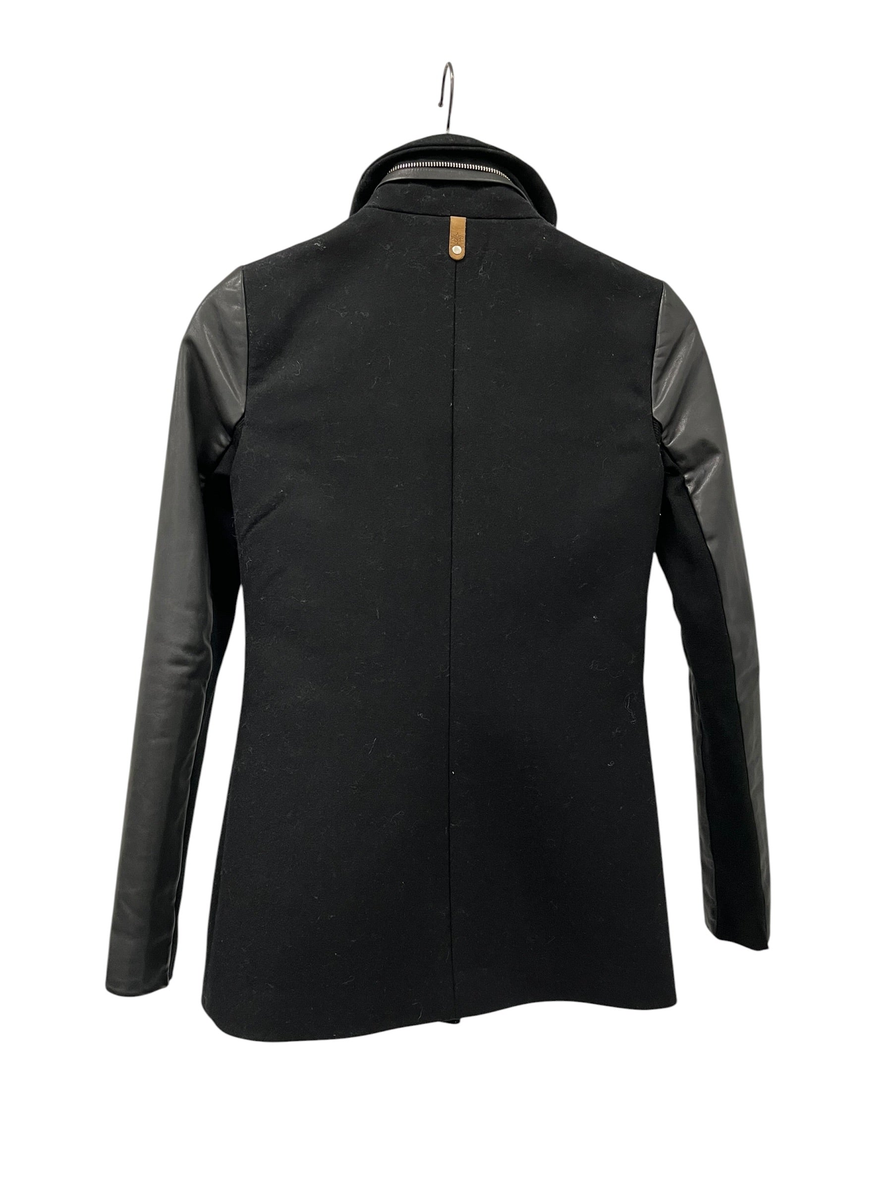 MACKAGE/Jacket/XXS/Wool/BLK/ASYMMETRICAL/LEATHER TRIM view 1