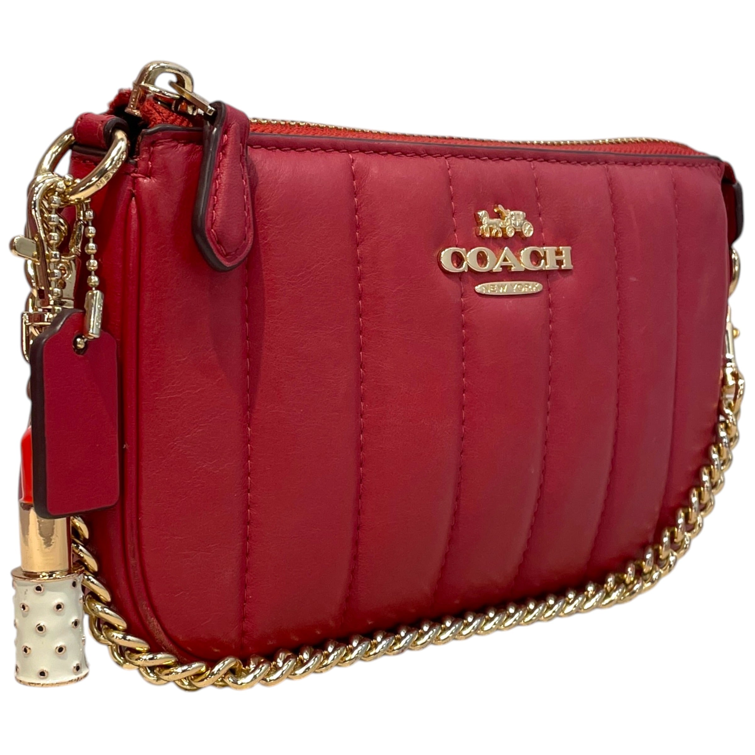 COACH/Bag/Leather/RED/nolita 19 red shoulder bag view 2
