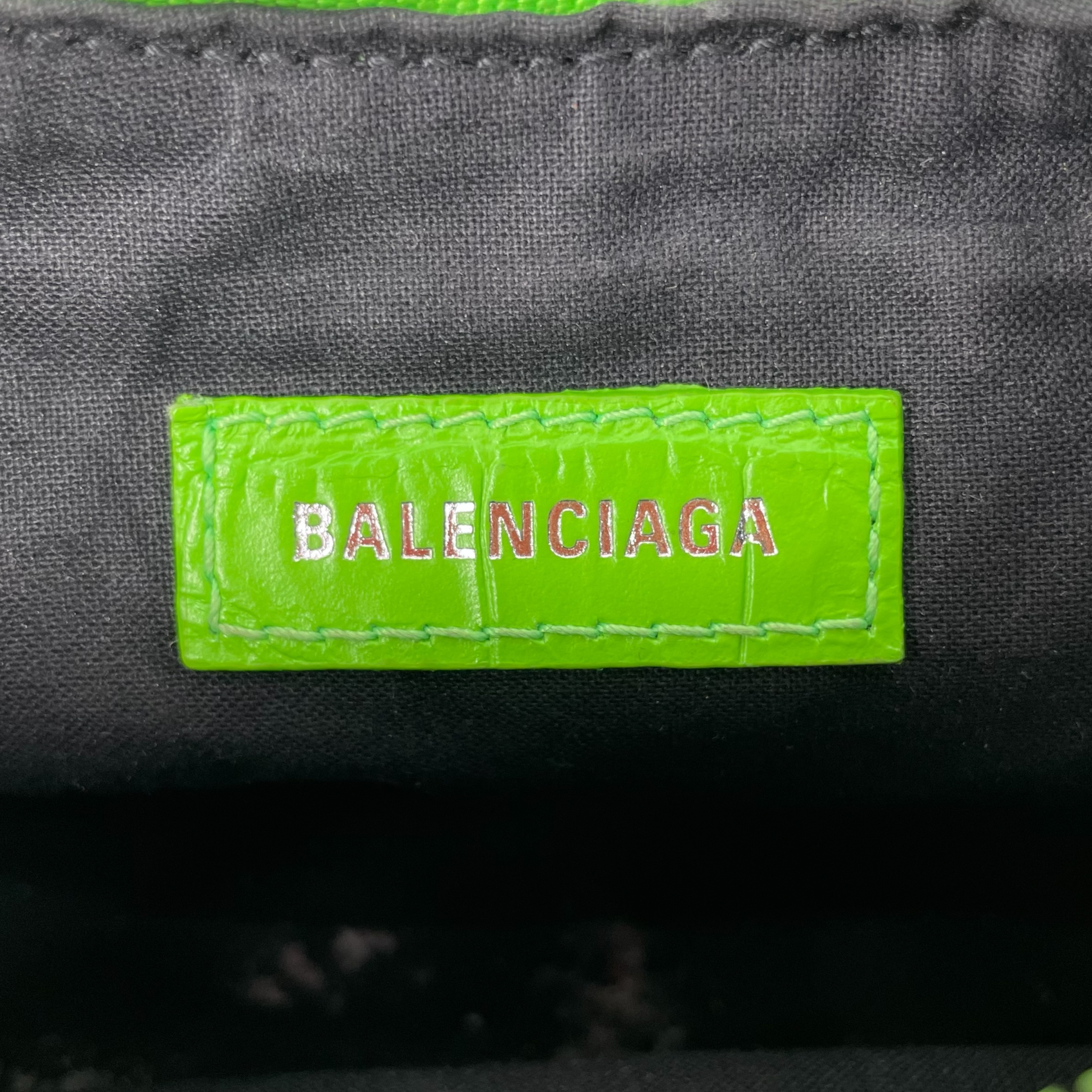 BALENCIAGA/Bag/Animal Pattern/Leather/GRN/671309 CROC EMBOSS CAGOLE view 3