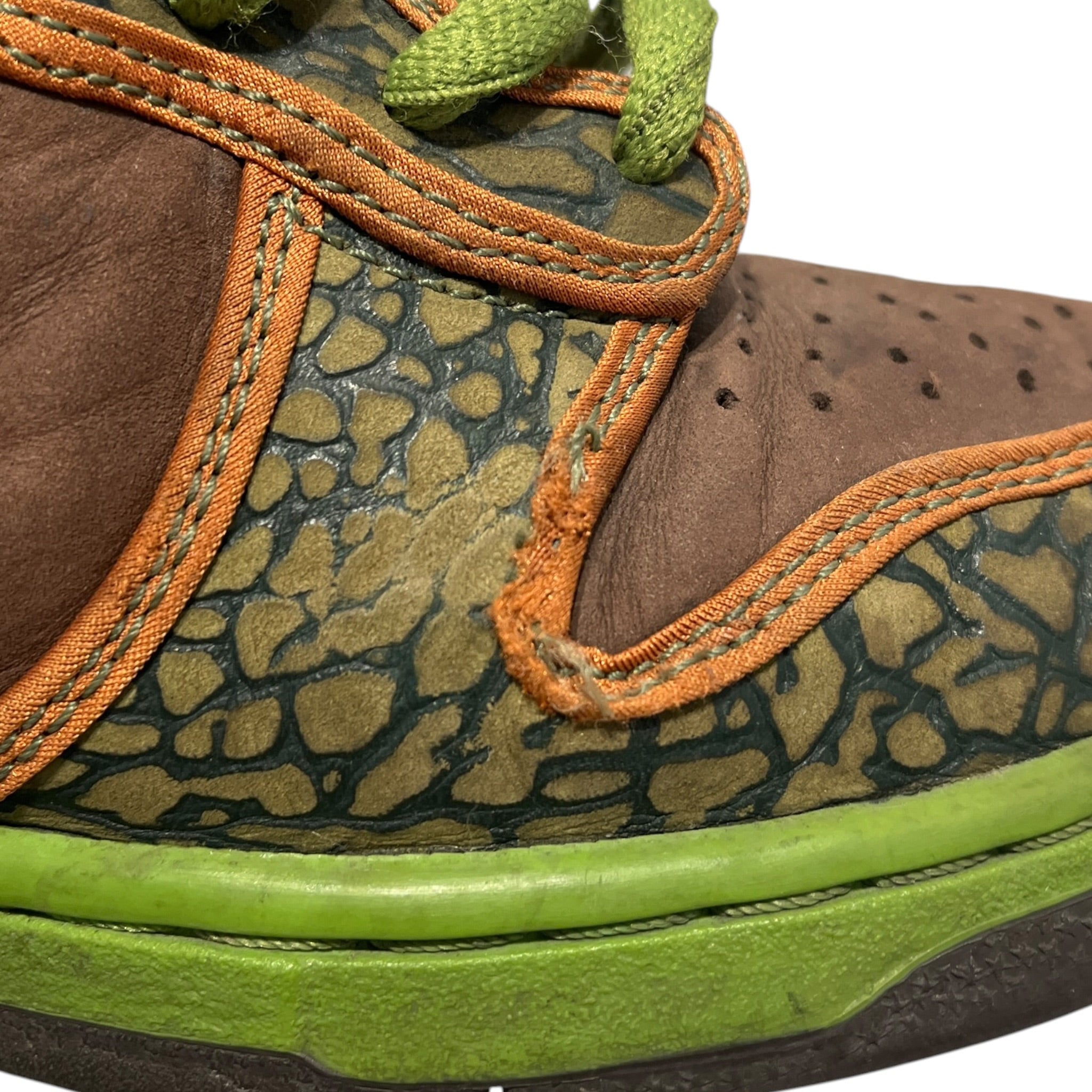 NIKE/Vintage/Hi-Sneakers/US 8.5/Graphic/GRN/SB DE LA SOUL BROWN AND GREEN view 4