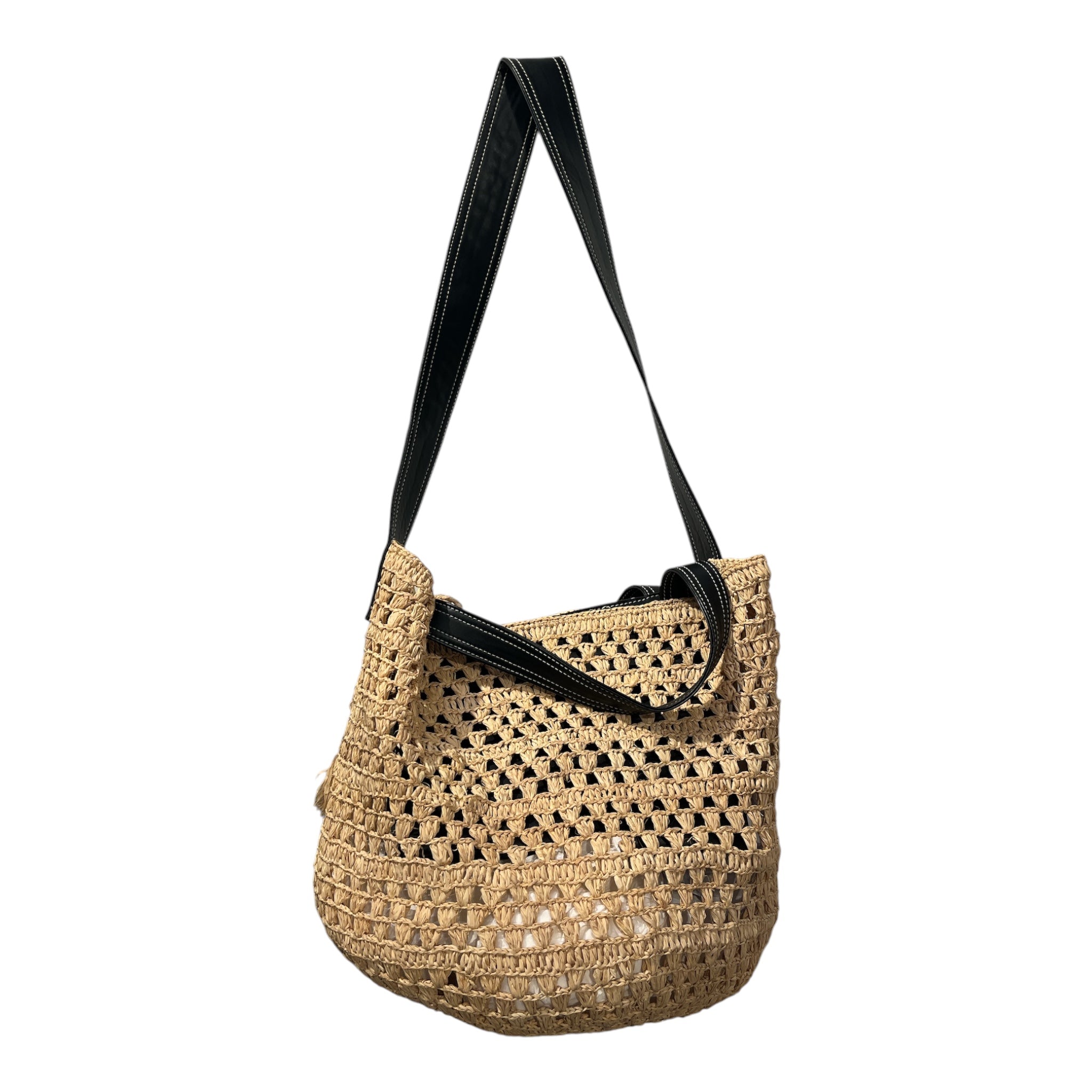 STELLAMcCARTNEY/Tote Bag/BEG/RAFFIA CROCHET LOGO BAG view 2