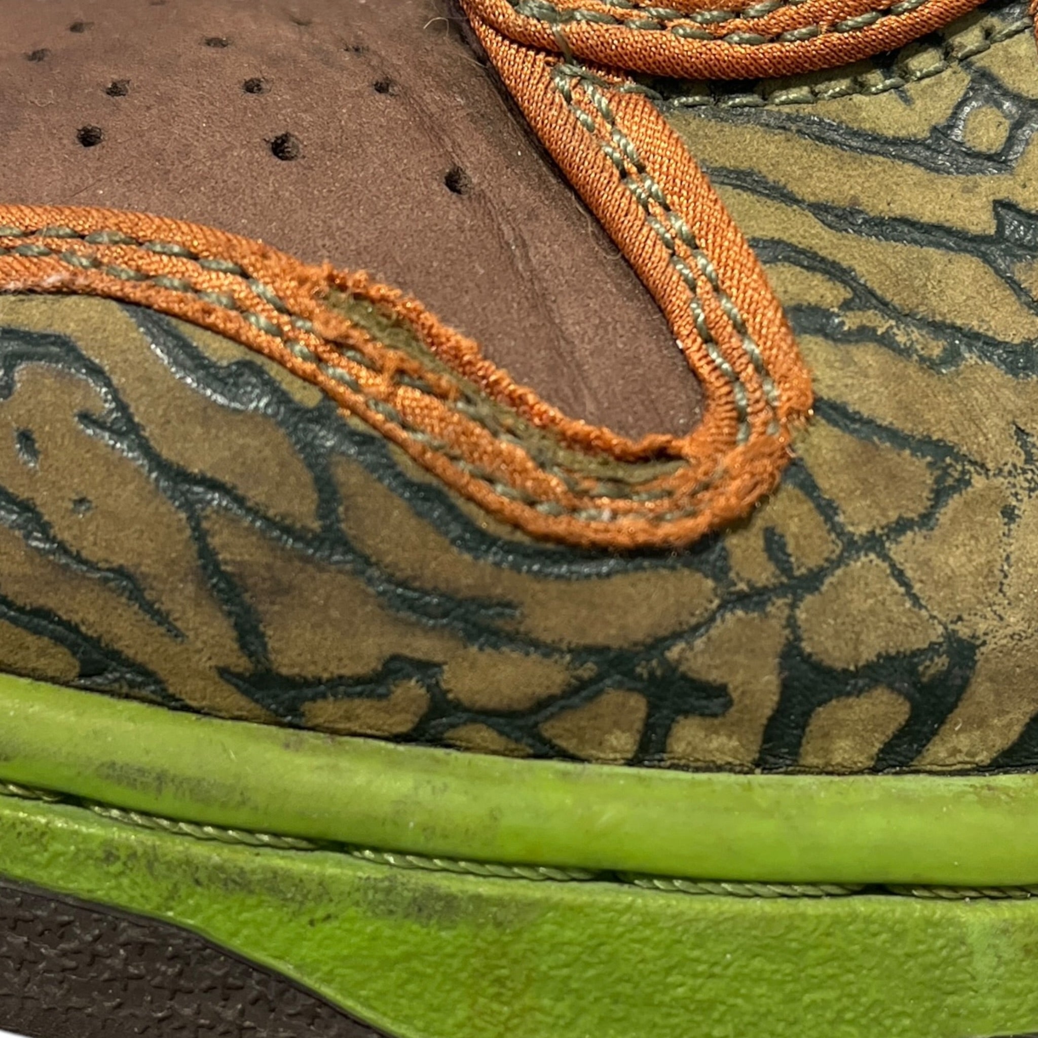 NIKE/Vintage/Hi-Sneakers/US 8.5/Graphic/GRN/SB DE LA SOUL BROWN AND GREEN view 5