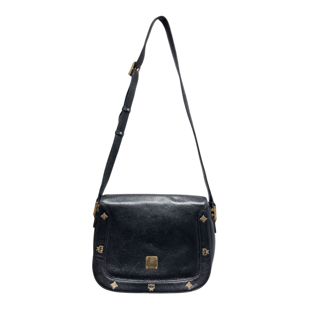 MCM/Cross Body Bag/Leather/BLK/Crossbody view 1