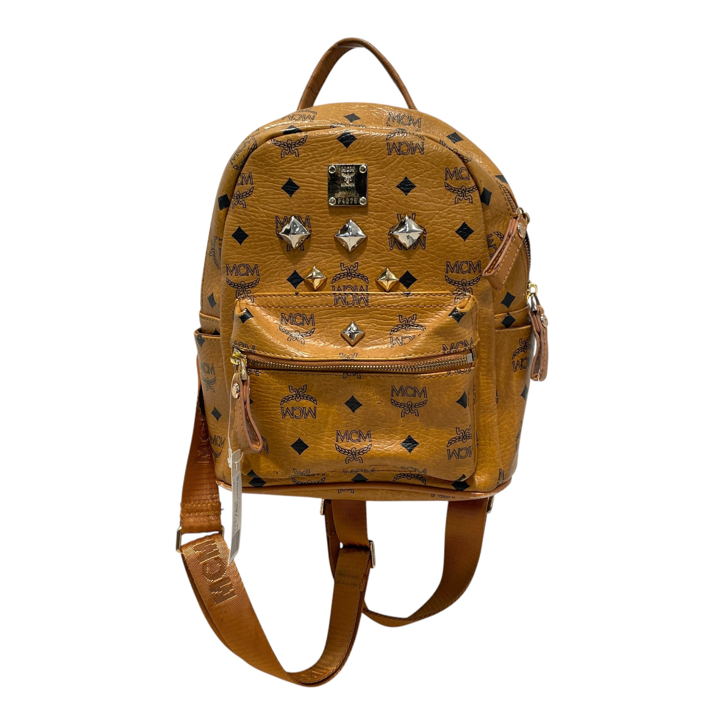 MCM/Backpack/Monogram/Leather/BRW/Studded Monogram Backpack view 1