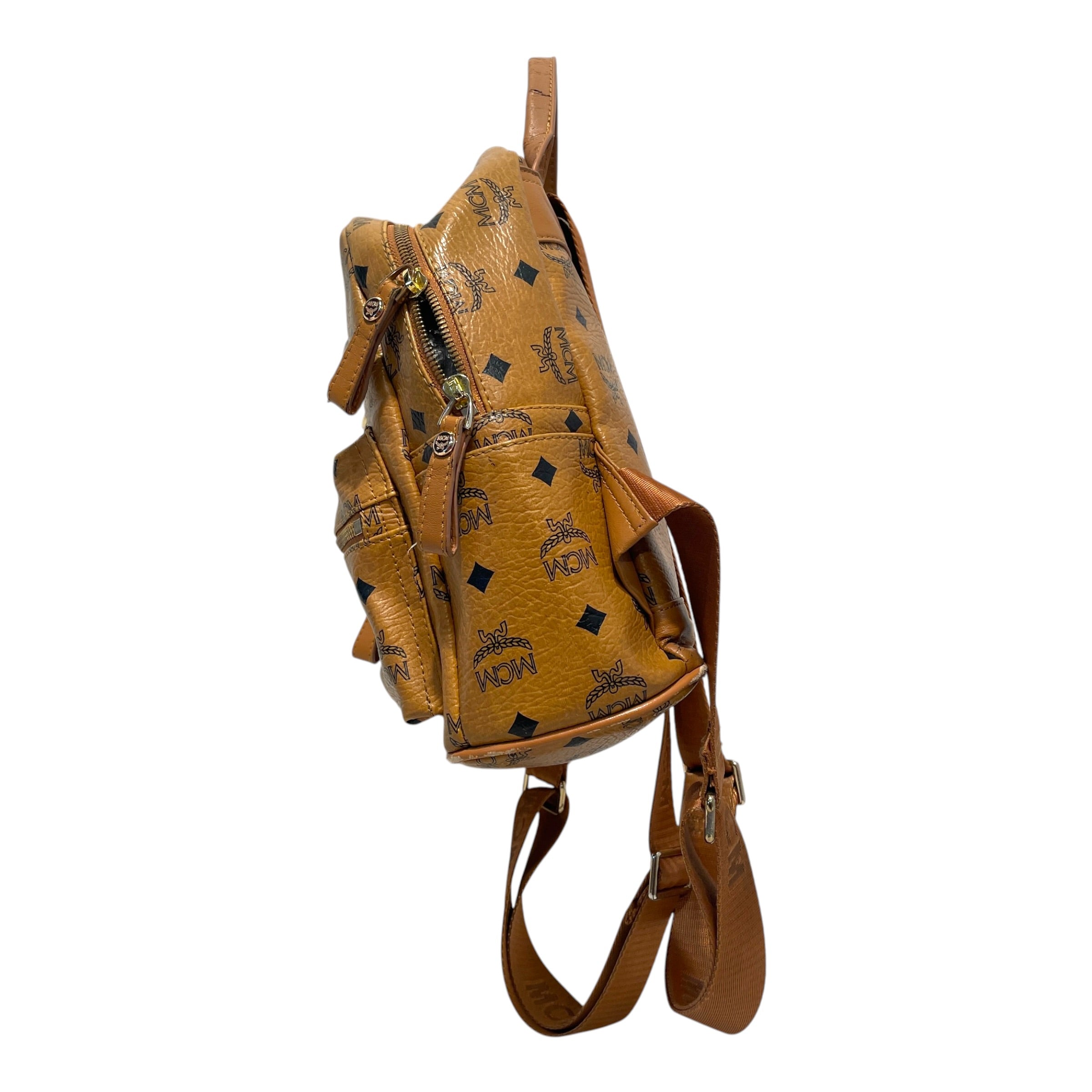 MCM/Backpack/Monogram/Leather/BRW/Studded Monogram Backpack view 2