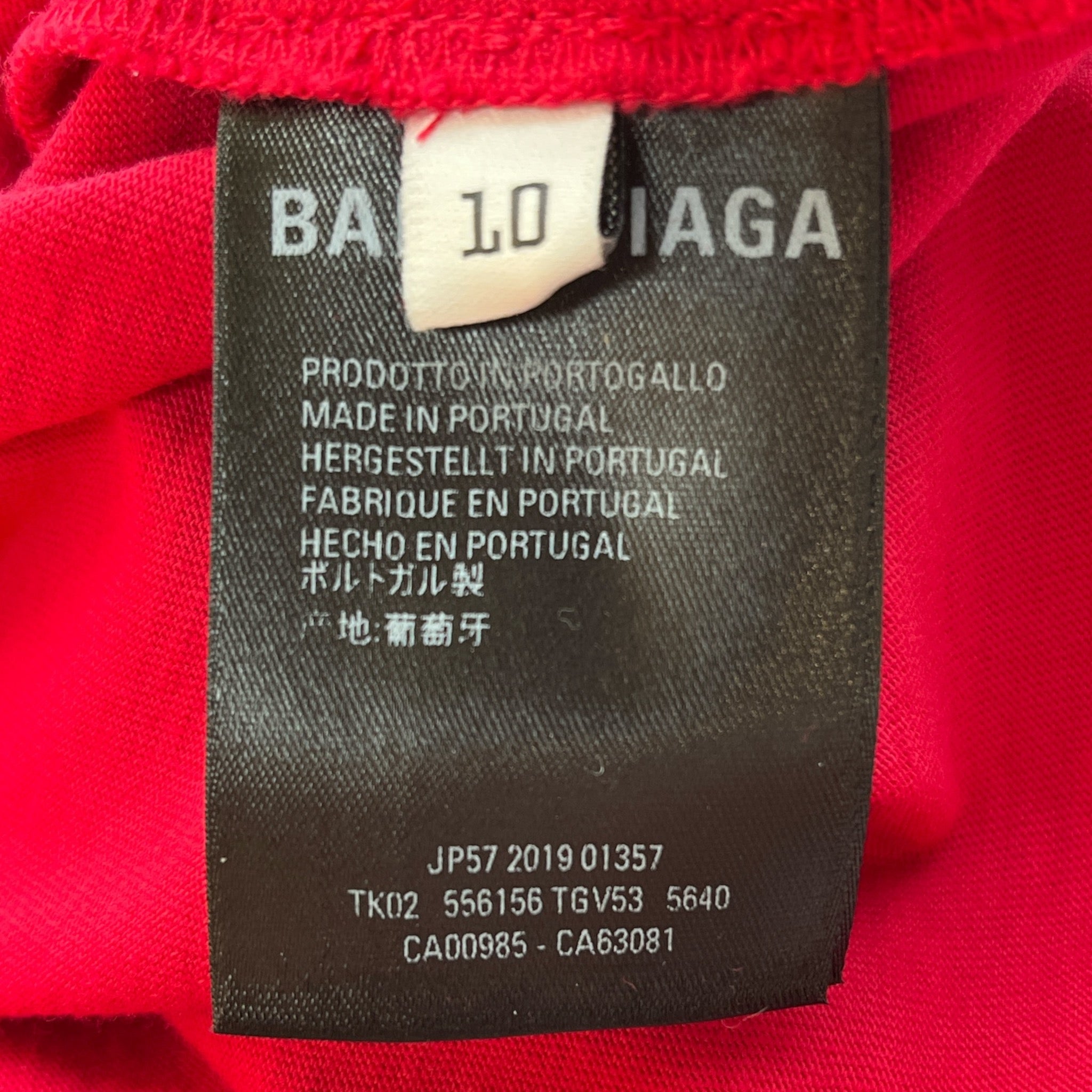 BALENCIAGA/LS T-Shirt/10/Cotton/RED/Balenciaga Paris Spell Out LS view 4